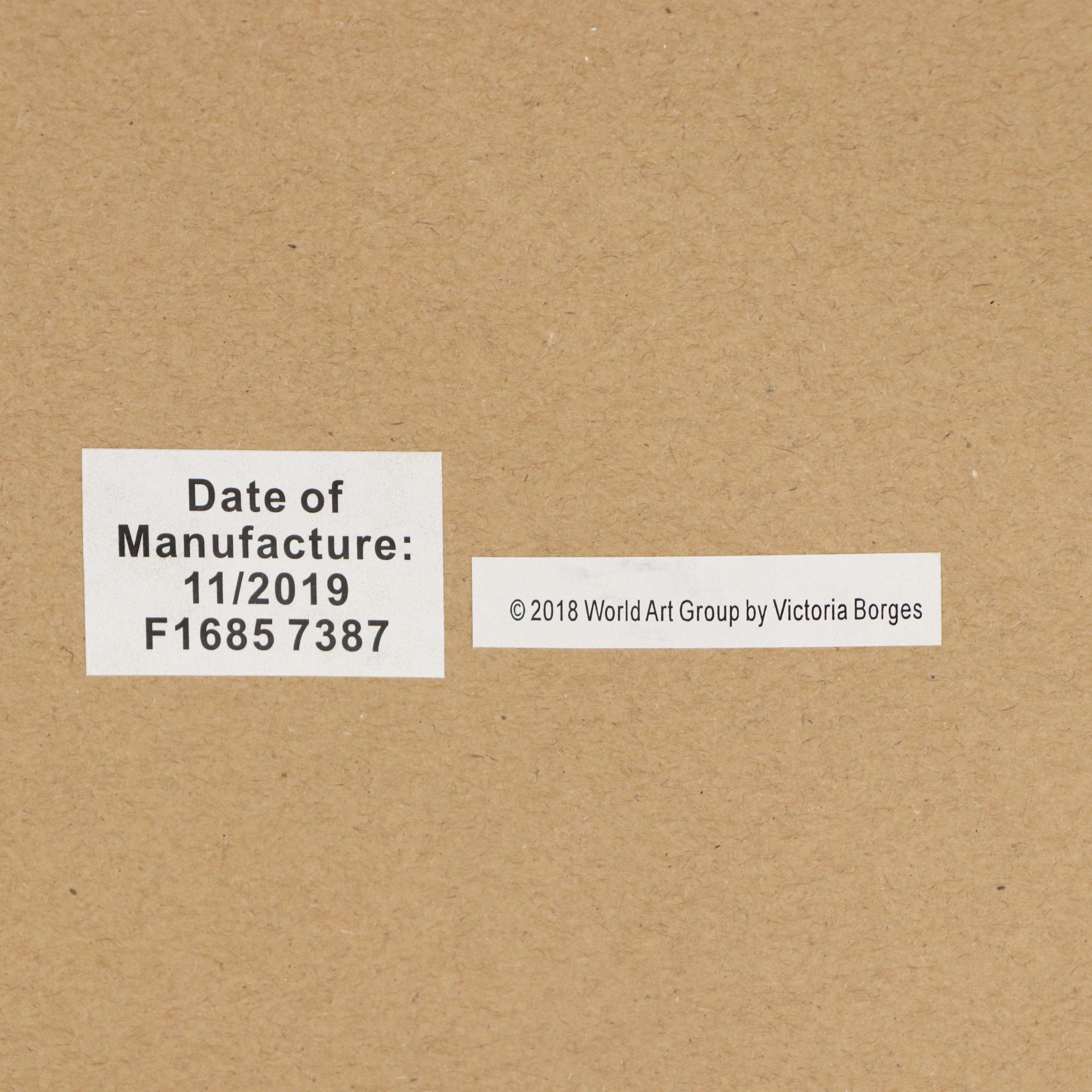 Offset Lithograph After Victoria Borges of Woman and Giclée of Lotus