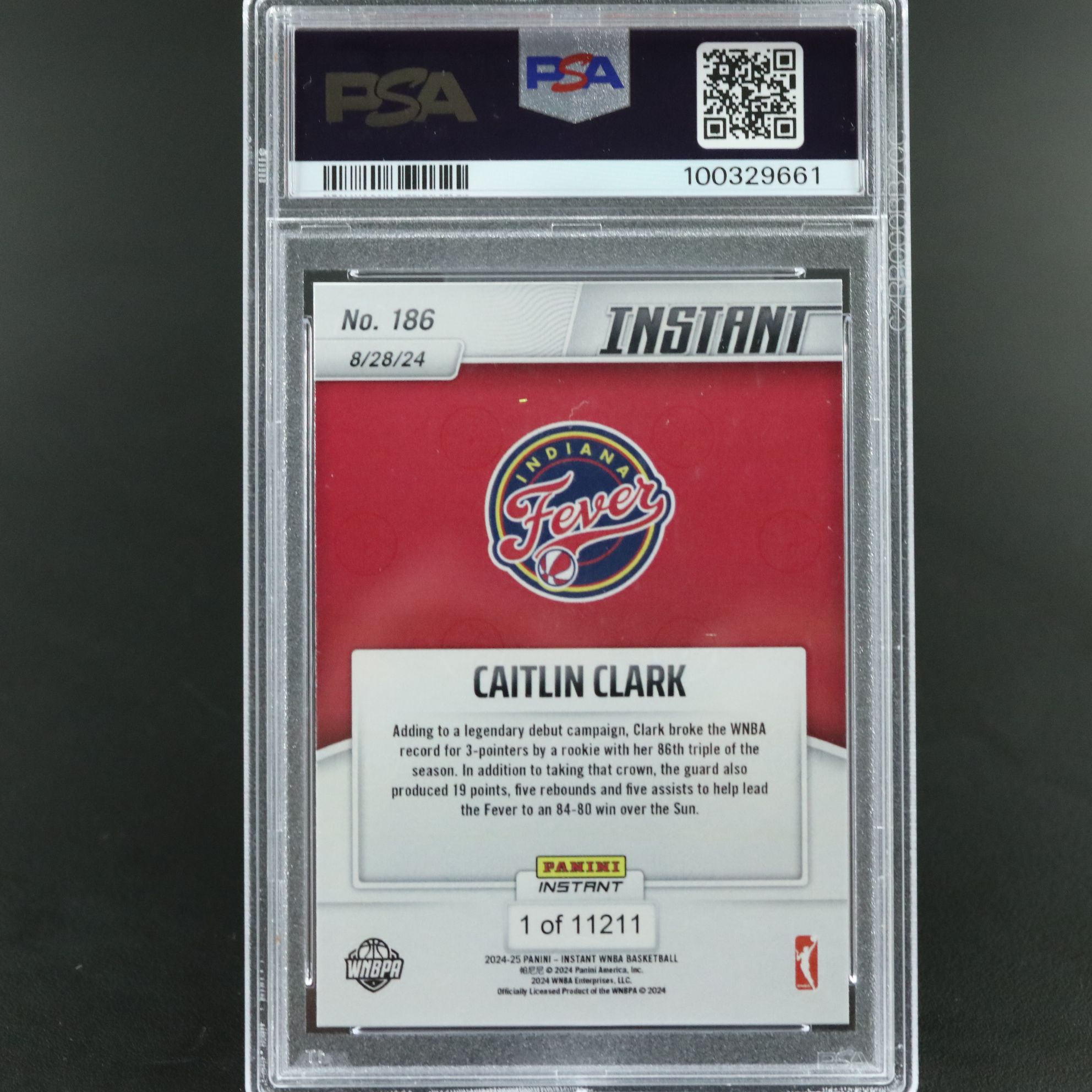 2024 Panini Instant Caitlin Clark Rookie Basketball Card Graded PSA 10