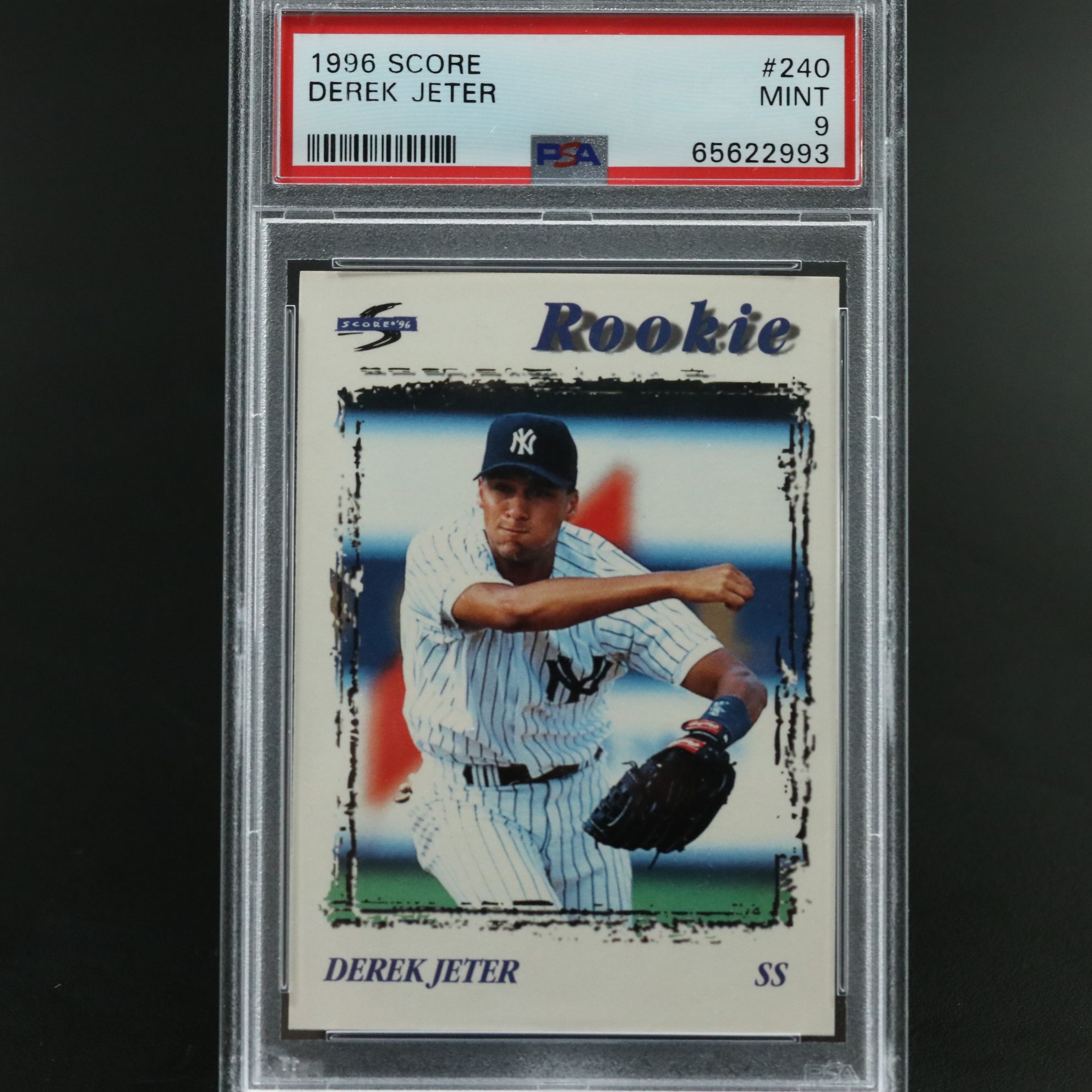 1996 Score Derek Jeter New York Yankees Rookie Baseball Card Graded PSA 9