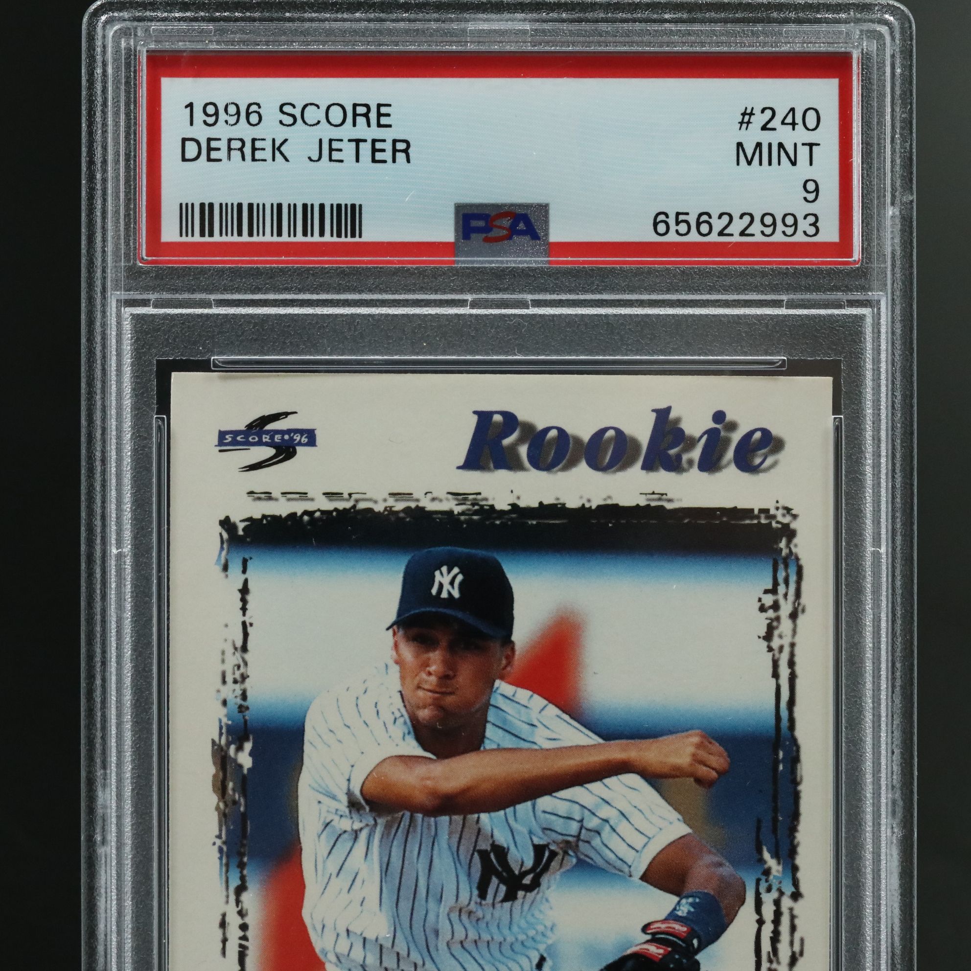 1996 Score Derek Jeter New York Yankees Rookie Baseball Card Graded PSA 9