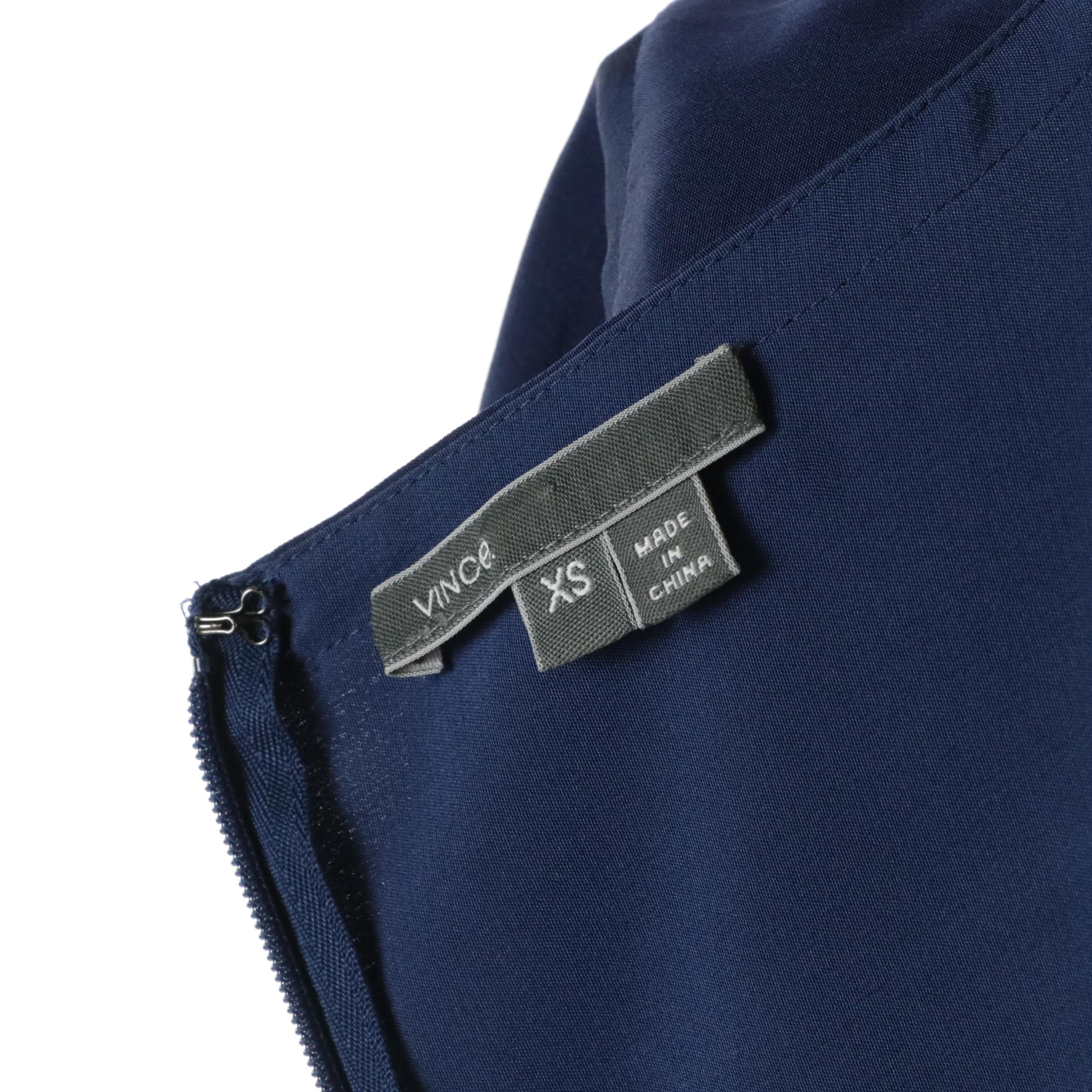 Vince. Silk Long Sleeve Shift Dress and J. McLaughlin Printed Denim Jeans