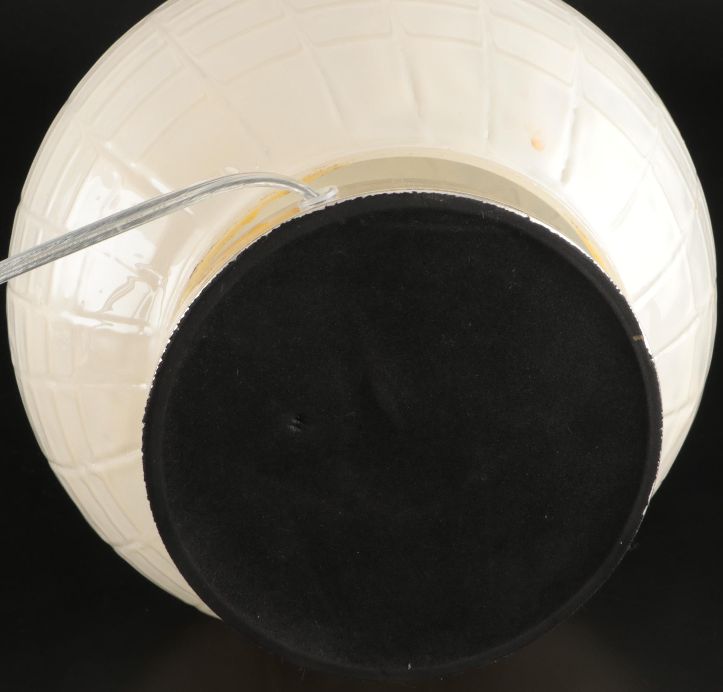 Mid Century Modern Feathered Glass Table Lamp