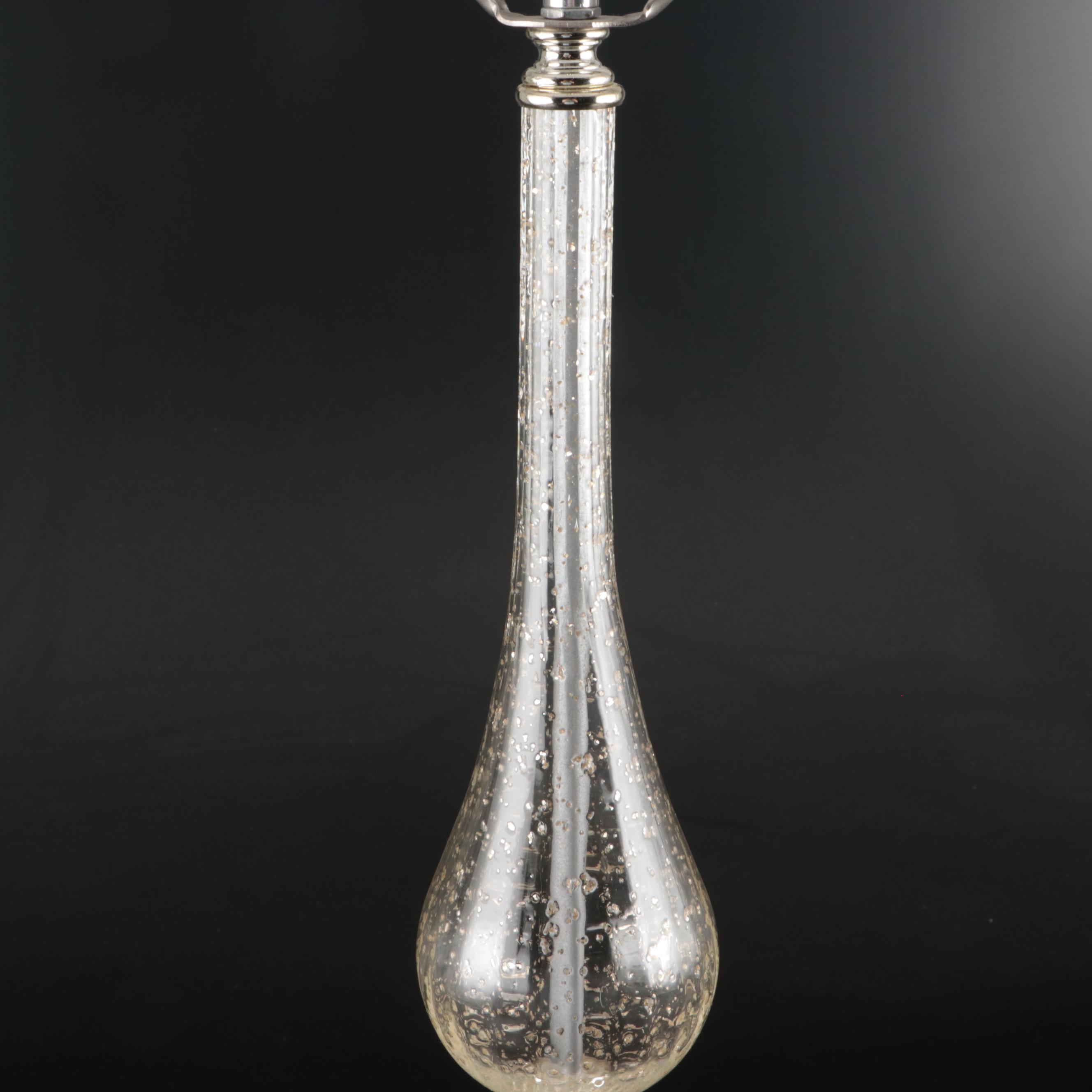 Mid Century Modern Style Glitter Glass Table Lamp, 21st Century