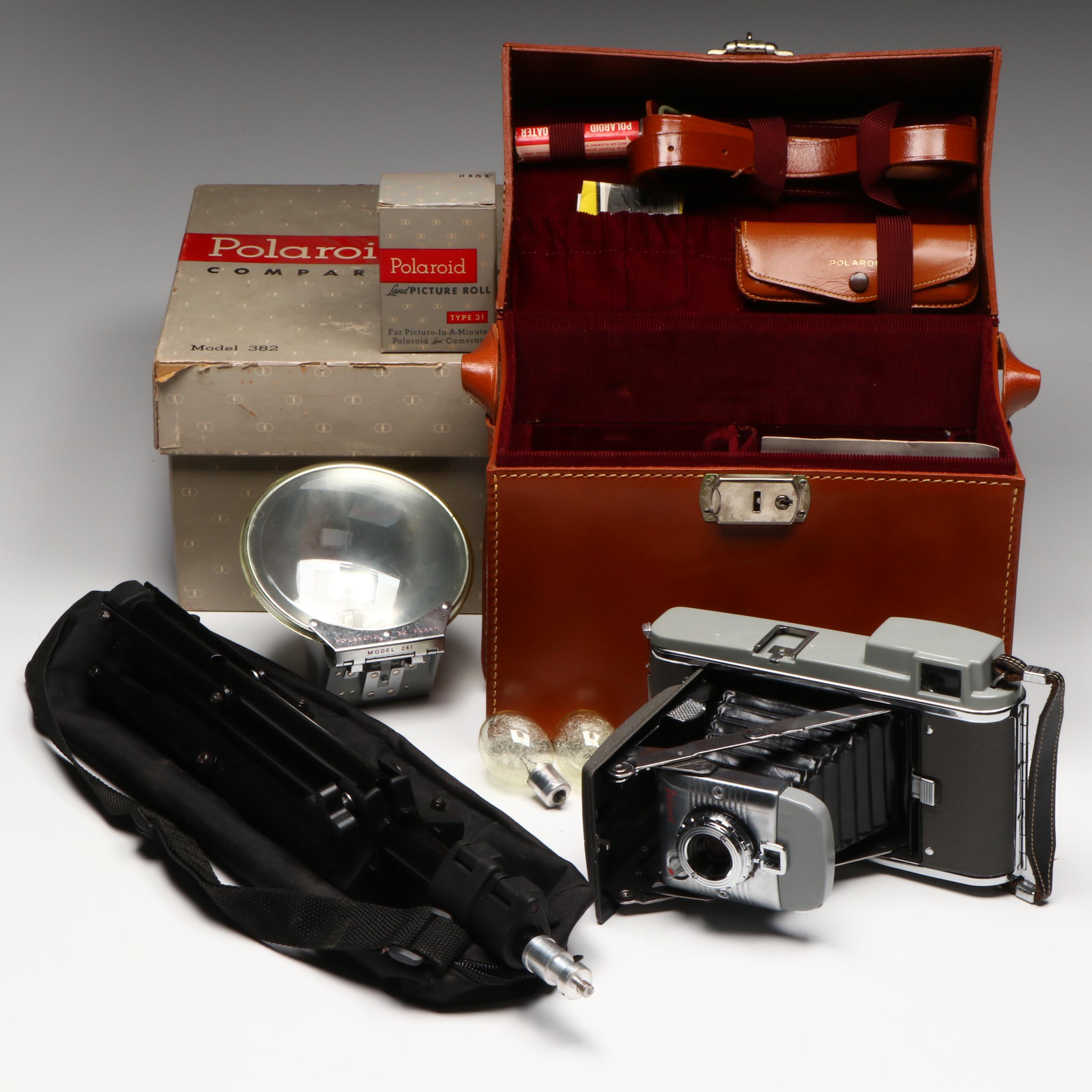 Polaroid "Highlander" Model 50 Land Camera with Accessories