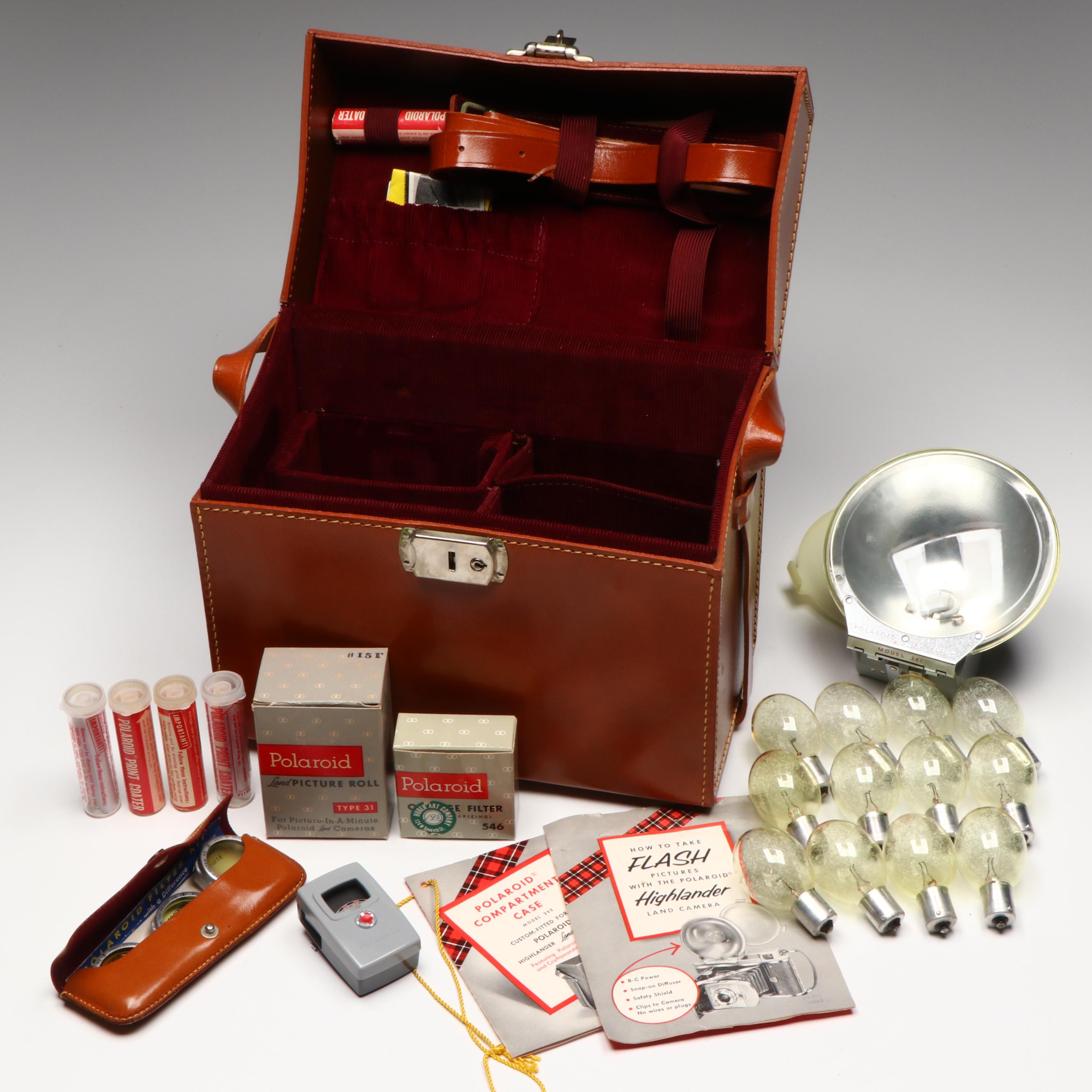 Polaroid "Highlander" Model 50 Land Camera with Accessories