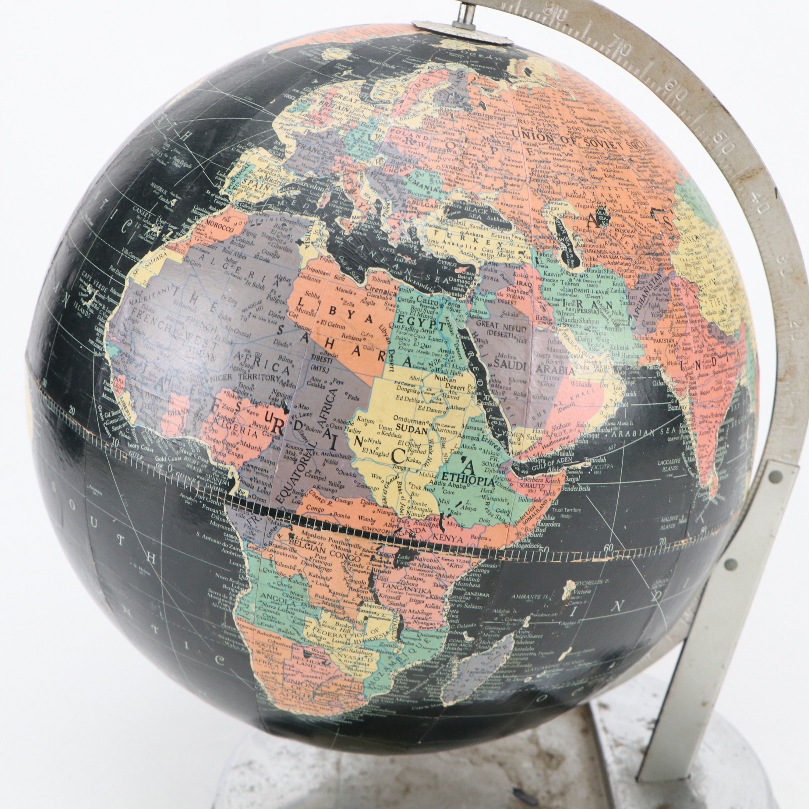 Replogle Black Ocean Starlight Globe, 1991