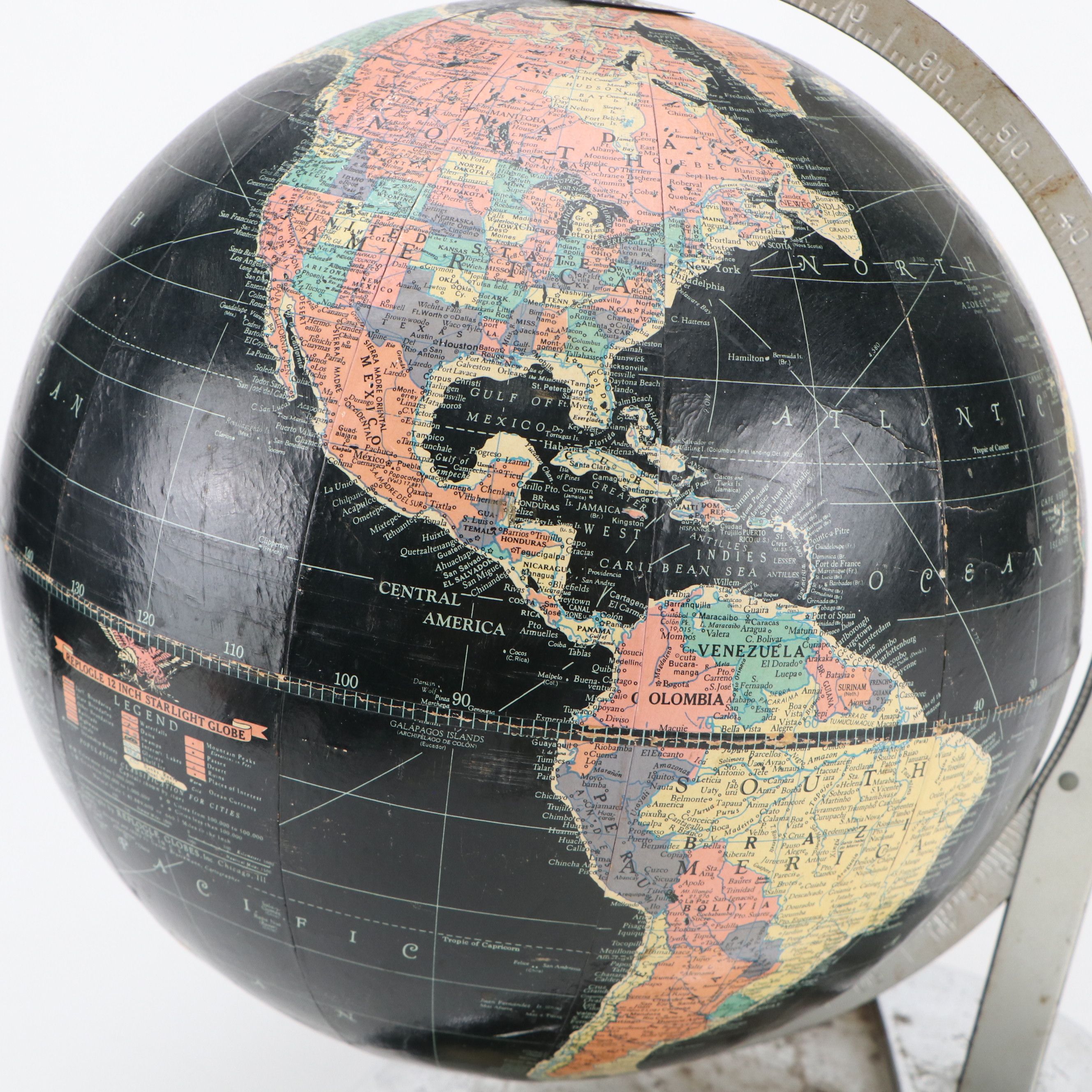 Replogle Black Ocean Starlight Globe, 1991