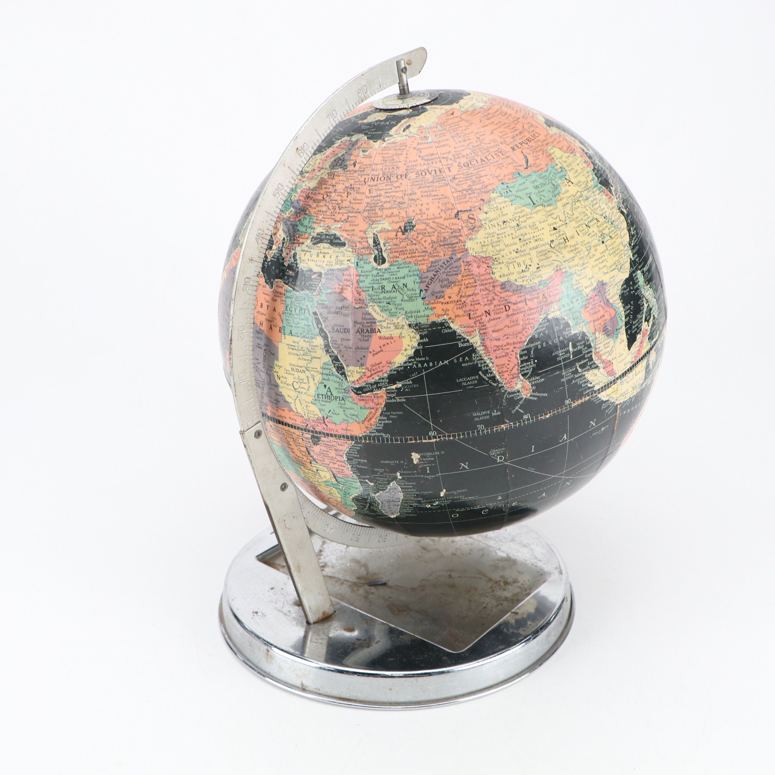 Replogle Black Ocean Starlight Globe, 1991