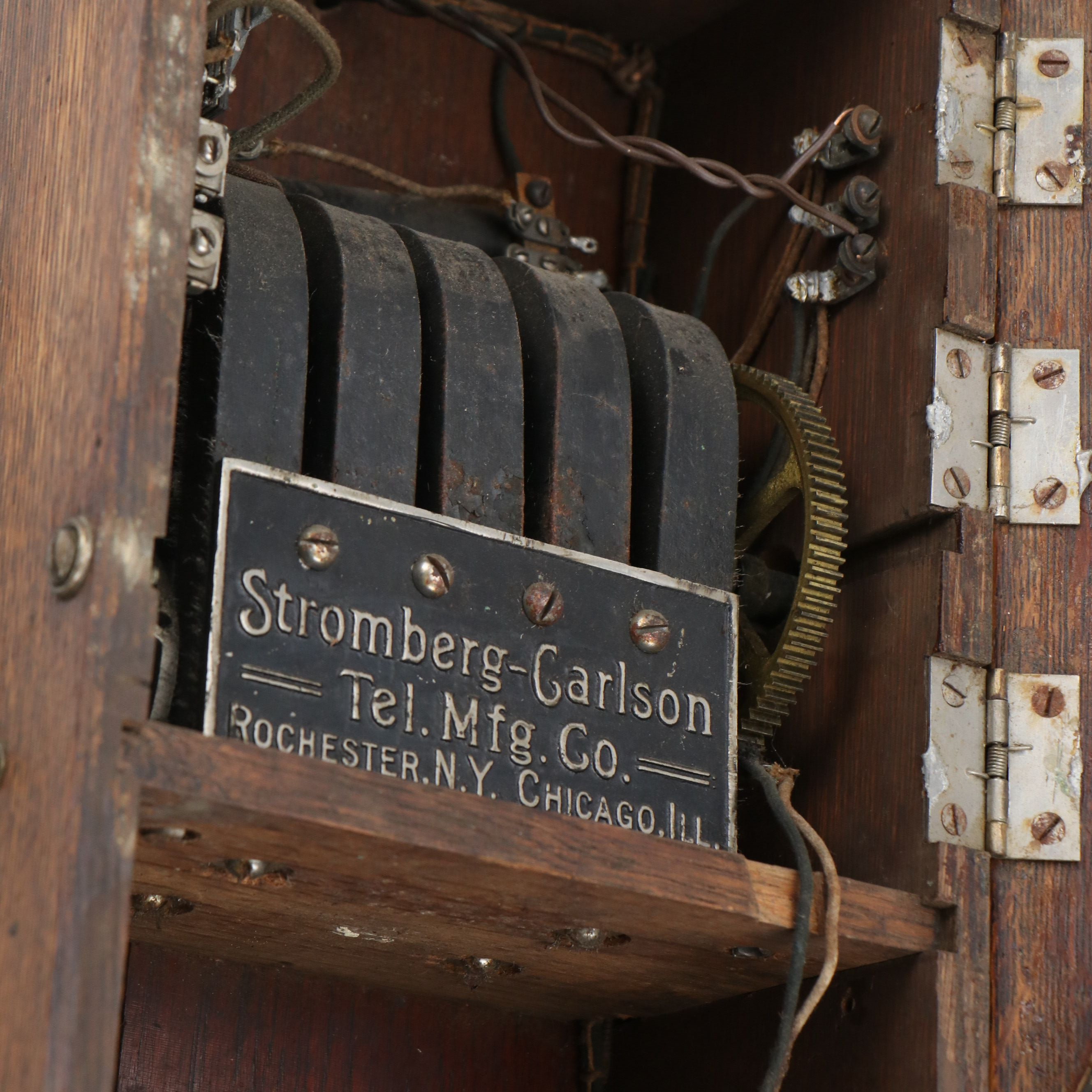 Stromberg-Carlson Oak-Cased Hand-Crank Wall Mounted Telephone