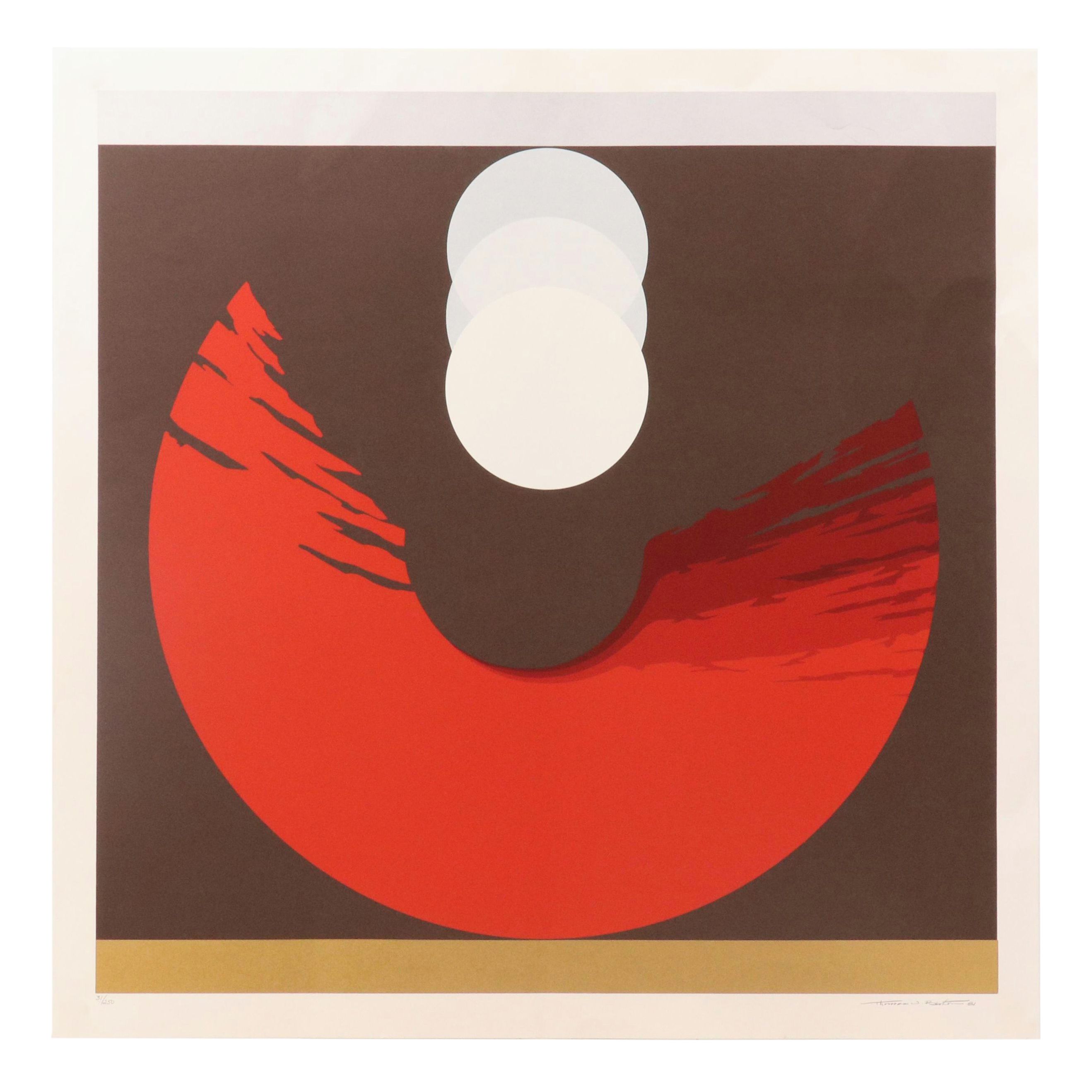 Thomas Whelan Benton Abstract Serigraph "Evolution Series – Red," 1981