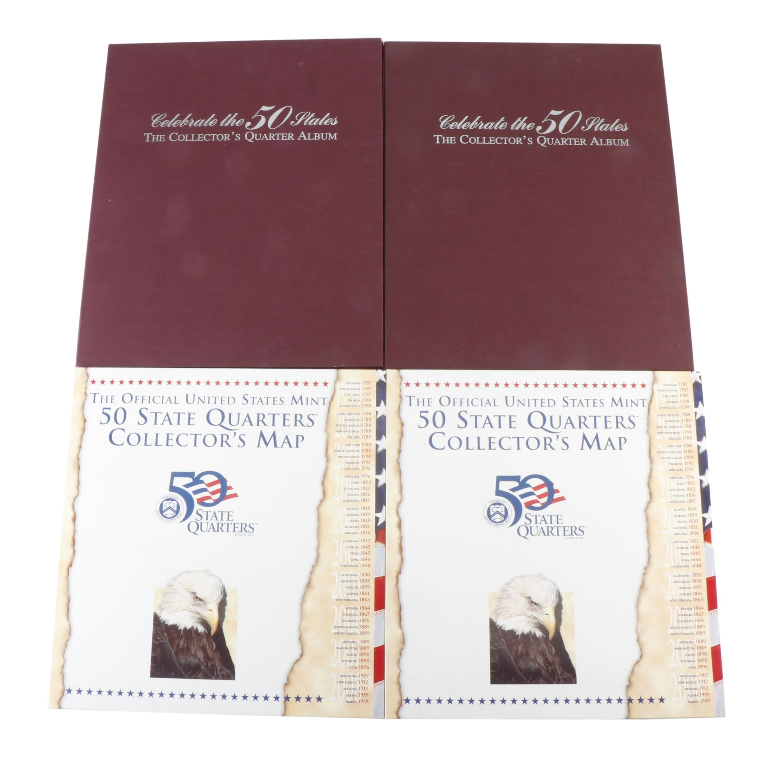 Four Complete U.S. Statehood Quarter Sets