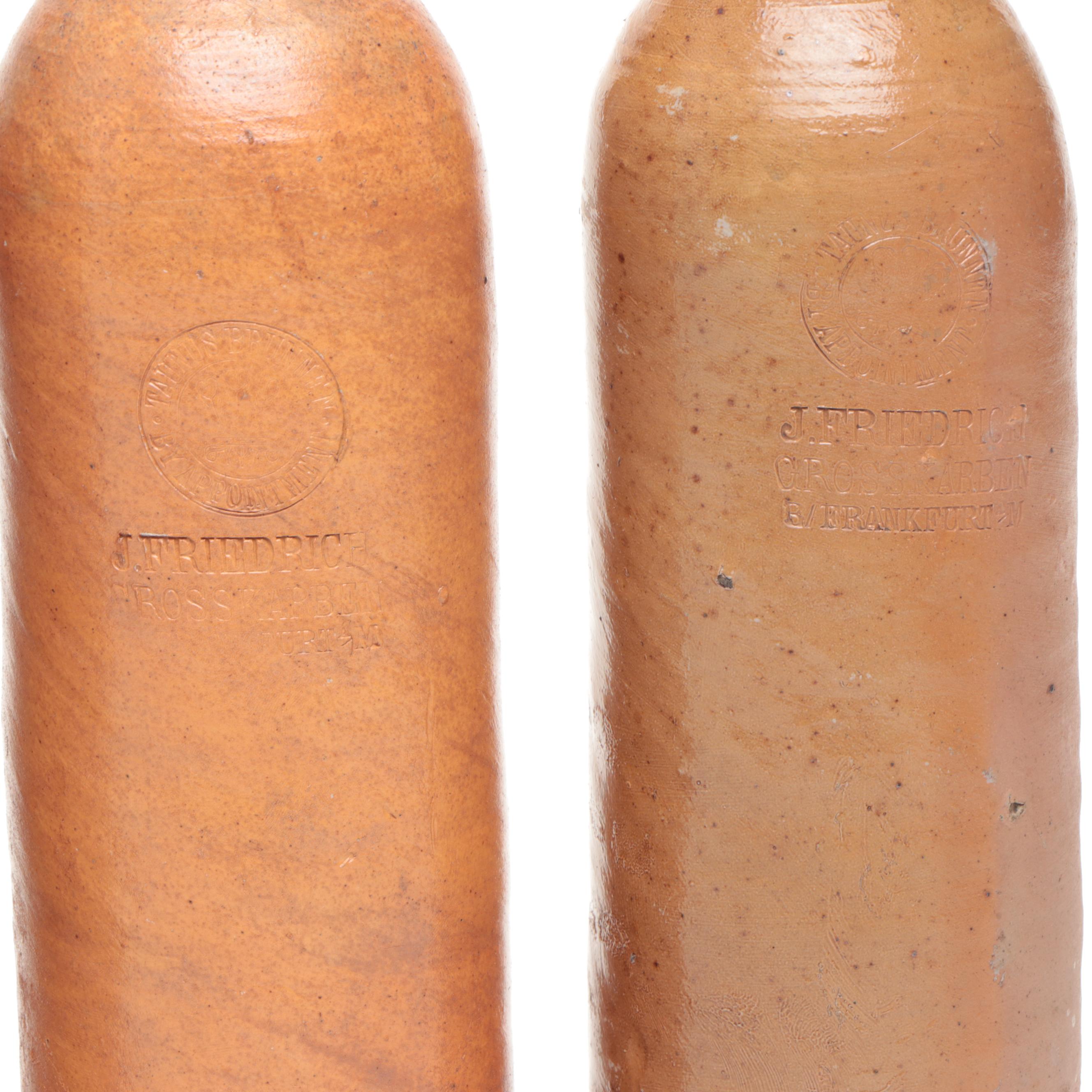 German George Kreuzberg Stoneware Bottles with Other Stoneware Vessels