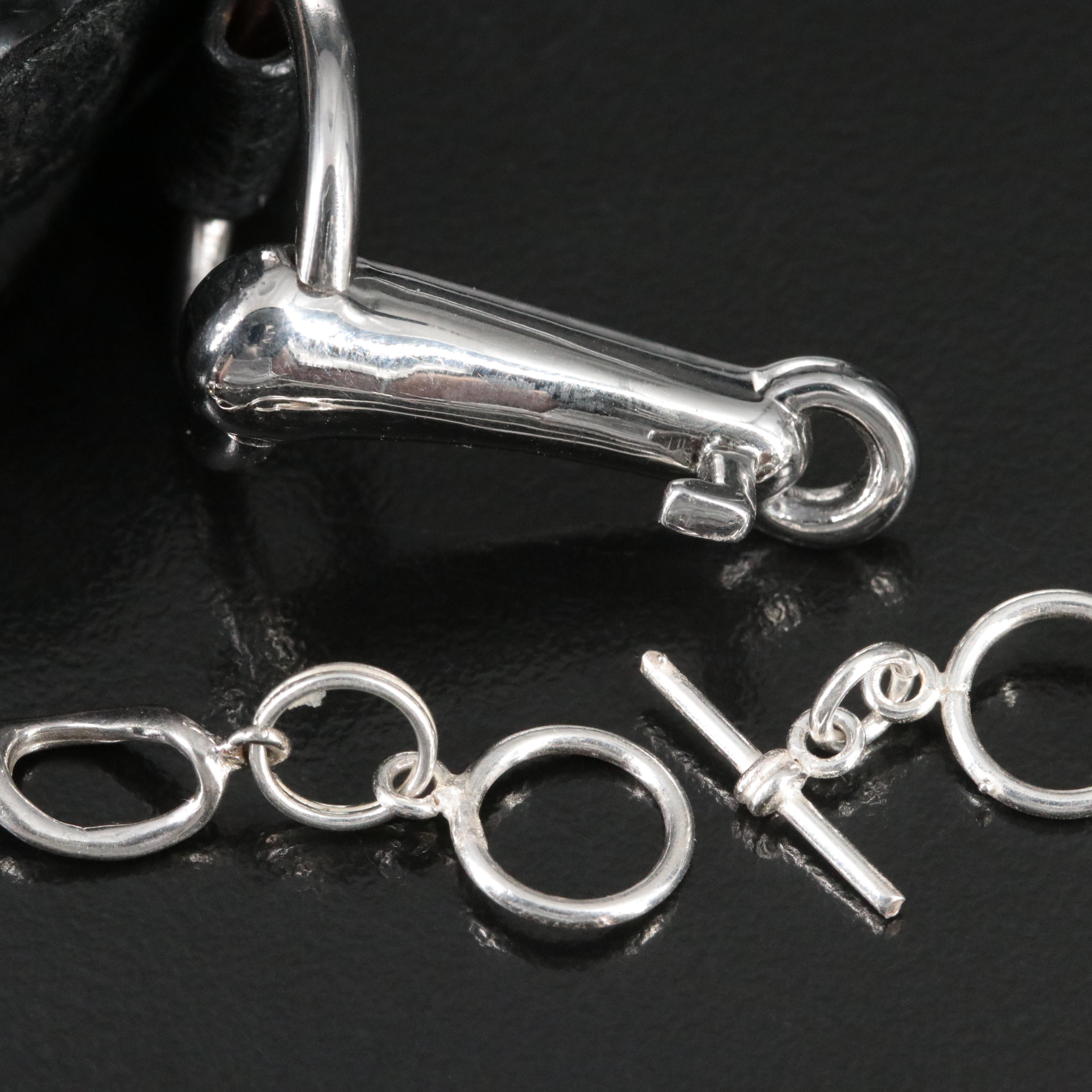 Dimacci Double Wrap Leather and Cubic Zirconia Bracelets