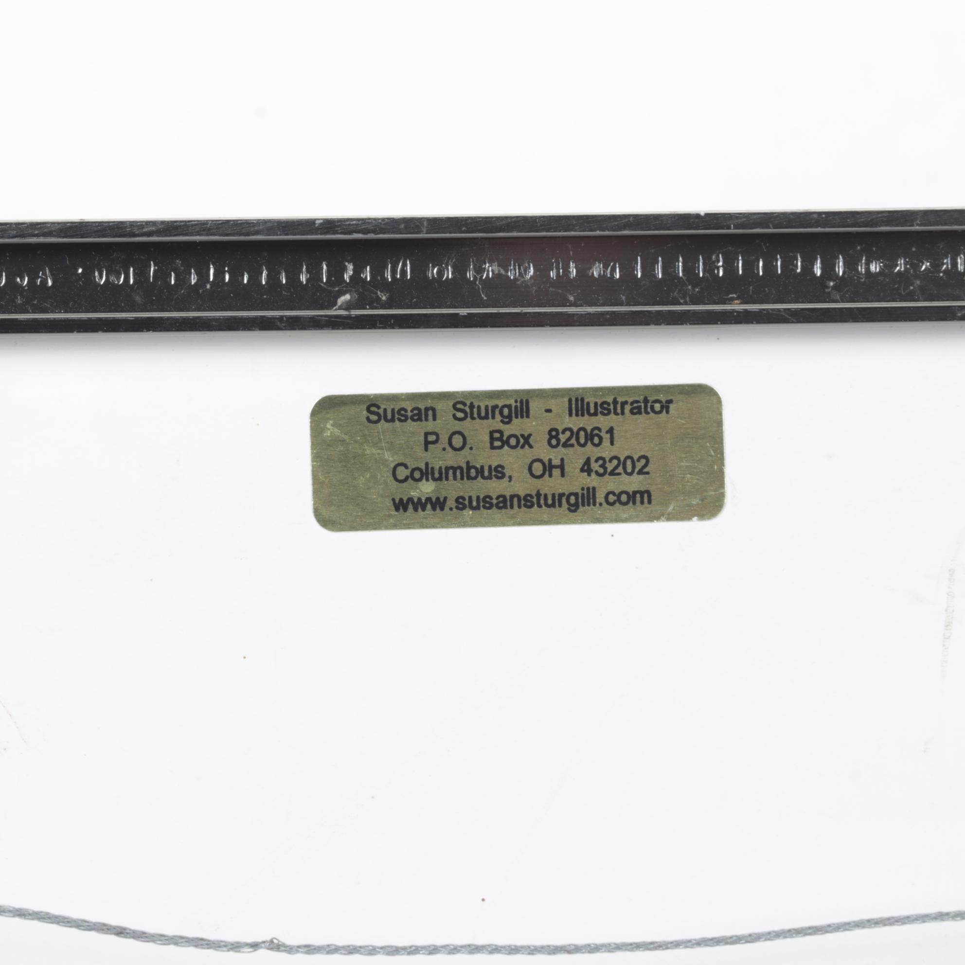 Susan Sturgill Etching of Comic "The Looming Deadline," 2002