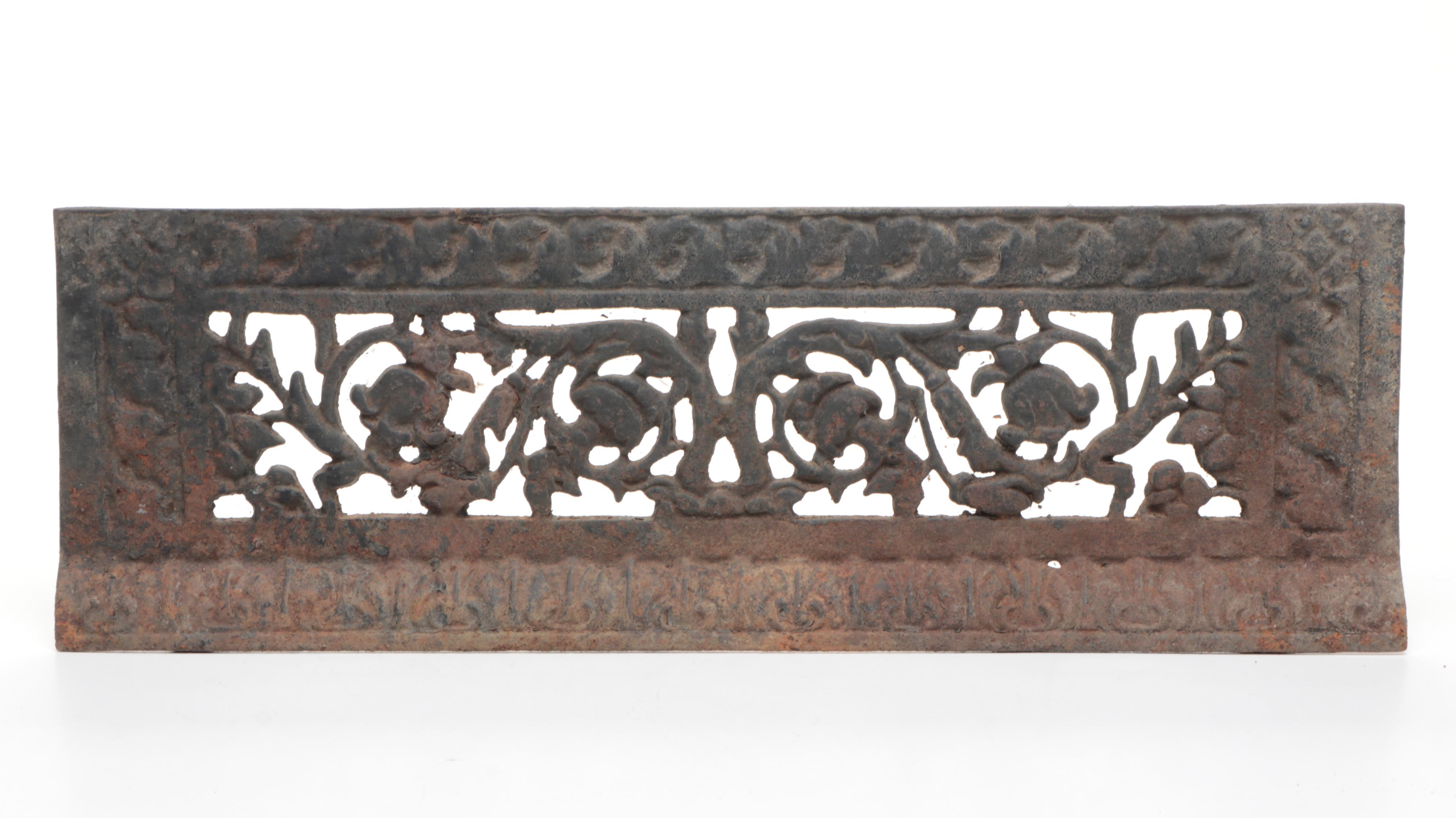 Two Cast Iron Grate Covers