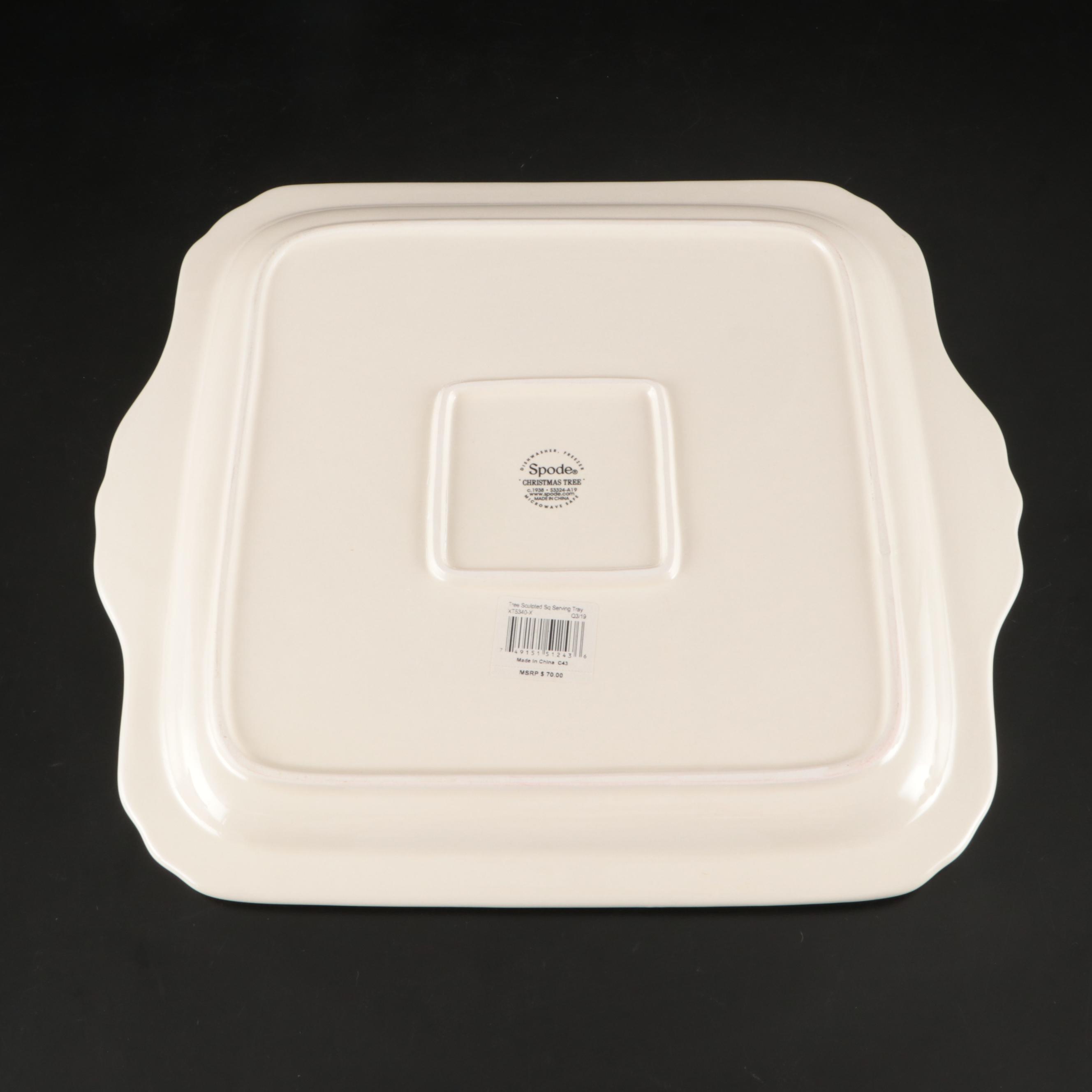 Lenox Holiday Mistletoe and Spode Christmas Tree Pattern Ceramic Serveware