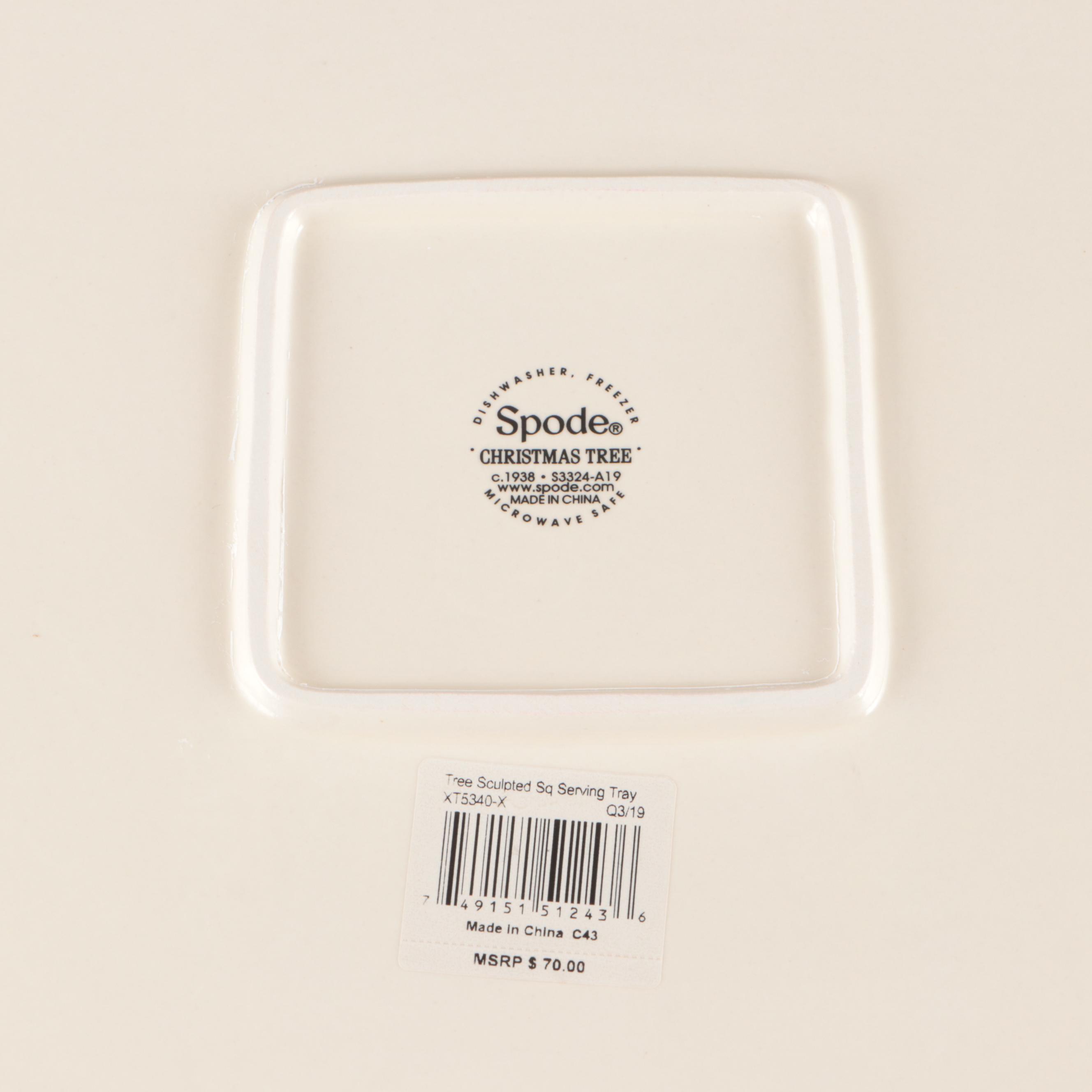 Lenox Holiday Mistletoe and Spode Christmas Tree Pattern Ceramic Serveware