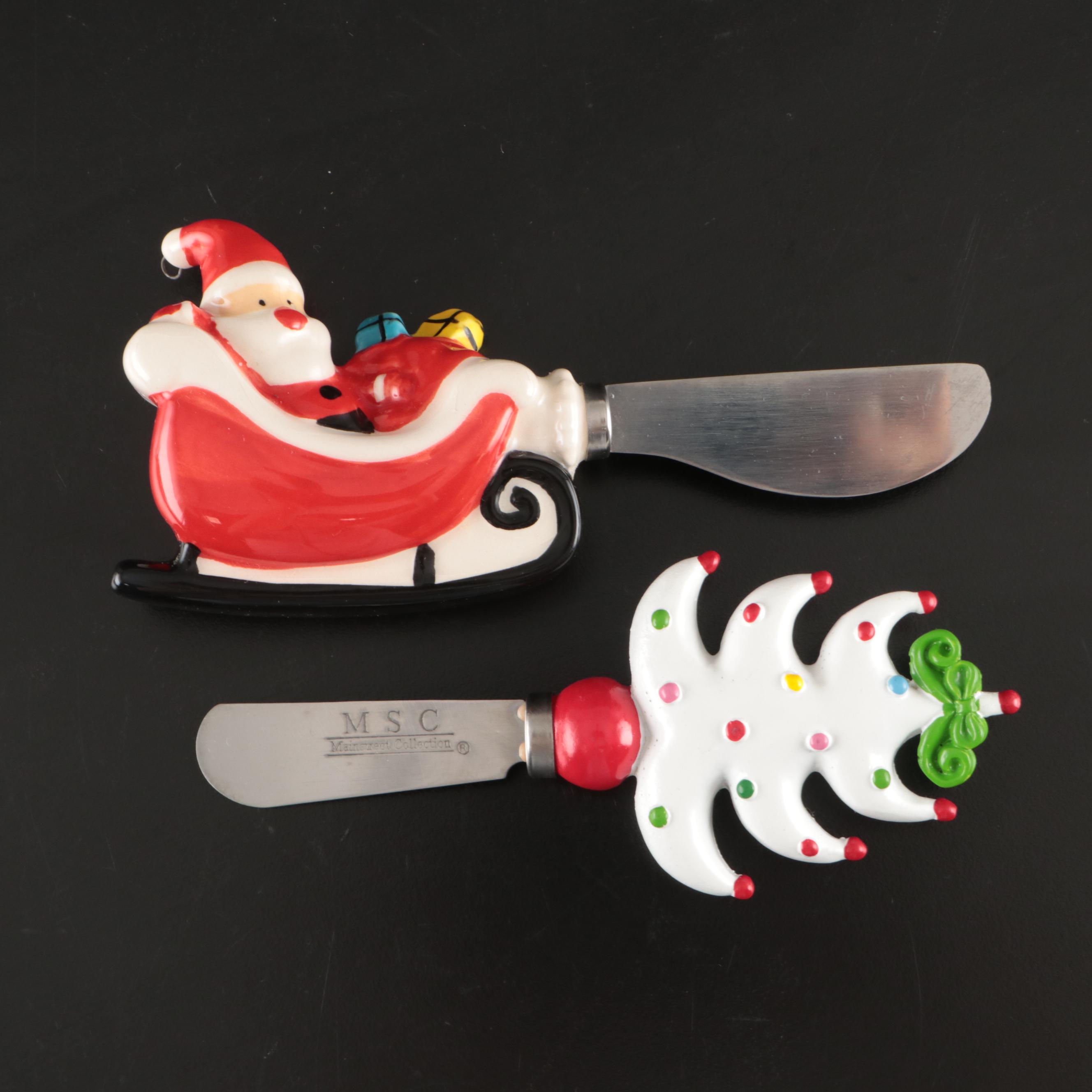 Lenox Holiday Mistletoe and Spode Christmas Tree Pattern Ceramic Serveware