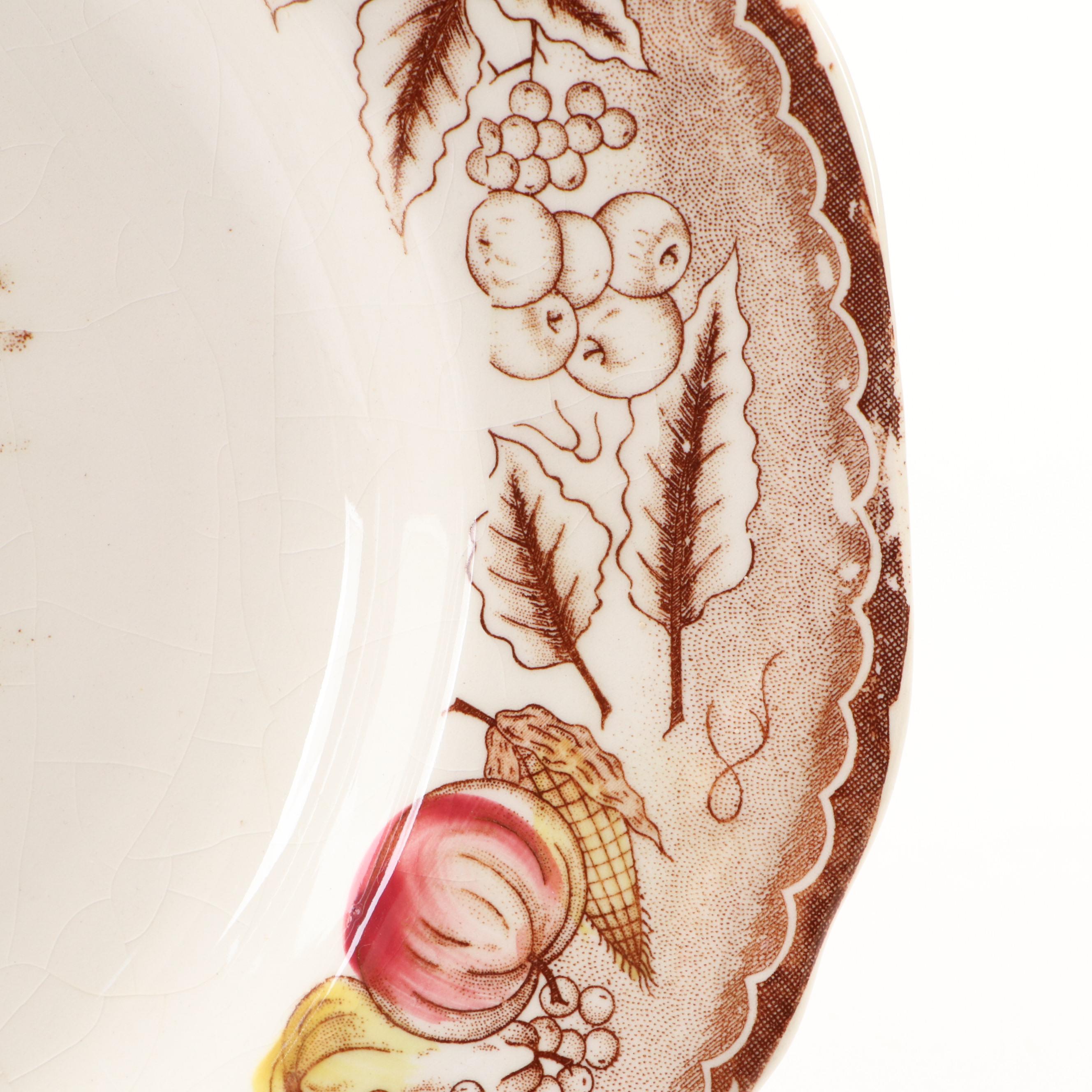 Franciscan "Apple" with Other Ceramic Tom Turkey Platter, 20th Century