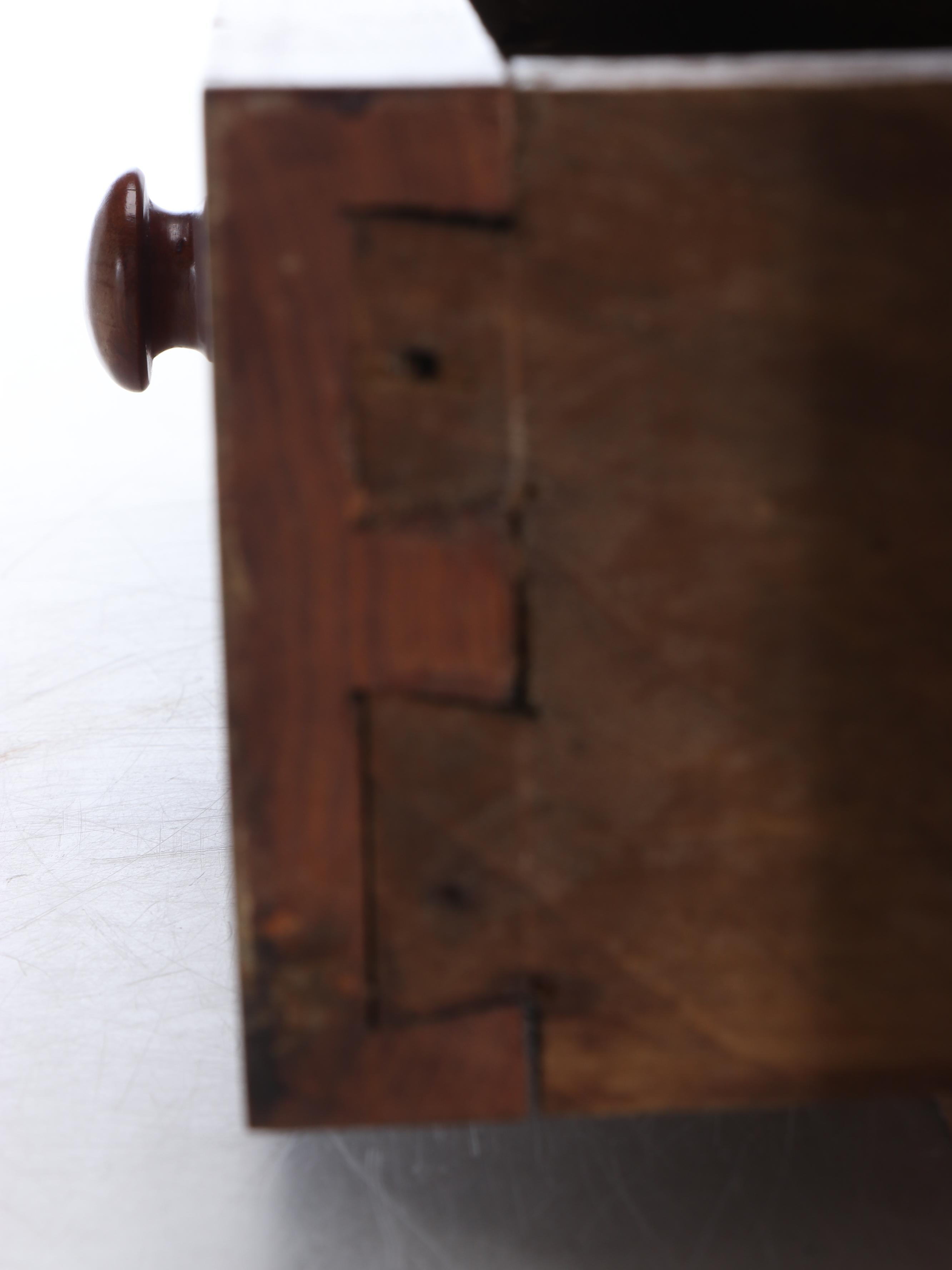 Wood Vanity Mirror with Brass Knobs