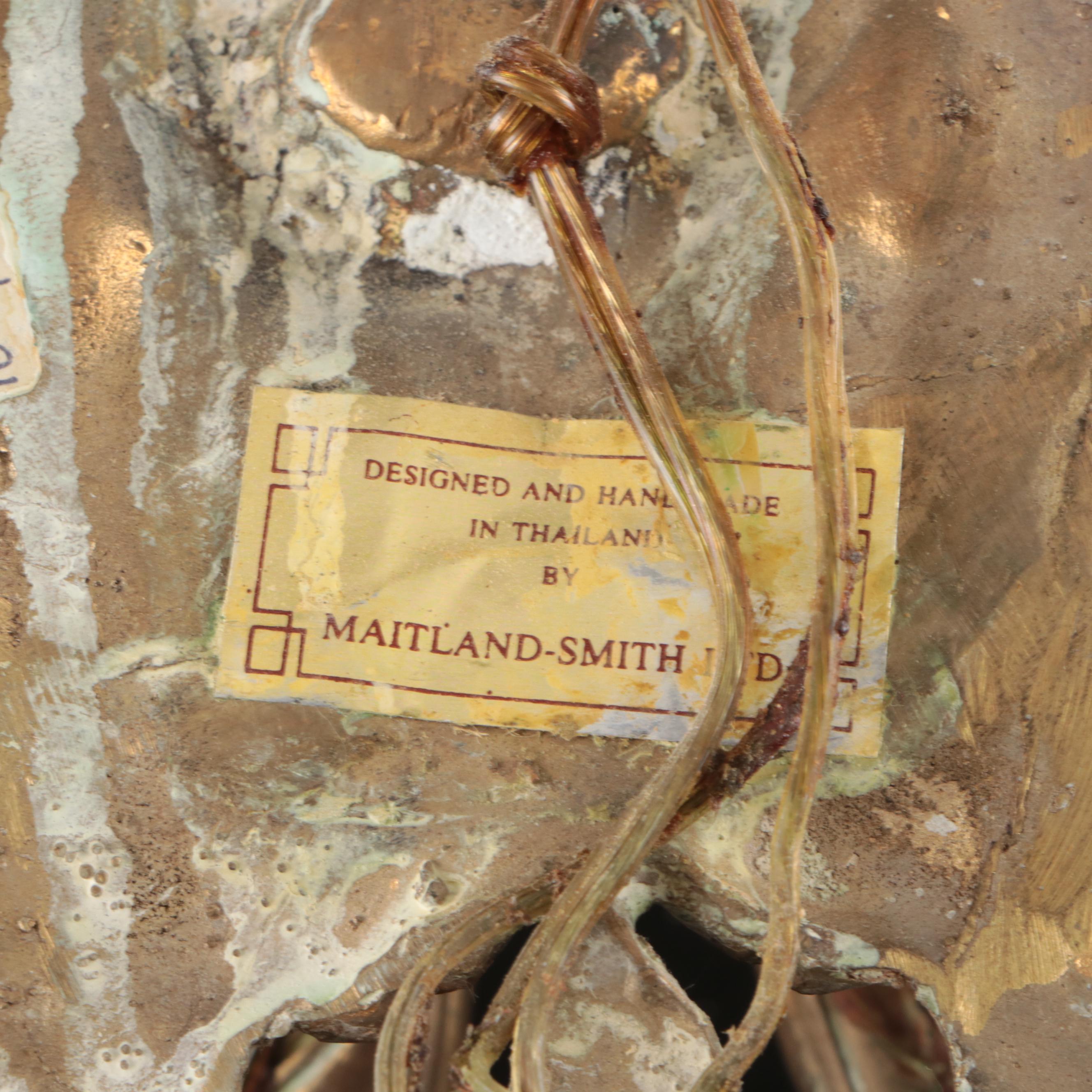 Maitland-Smith French Empire Style Handcast Brass Wall Sconces