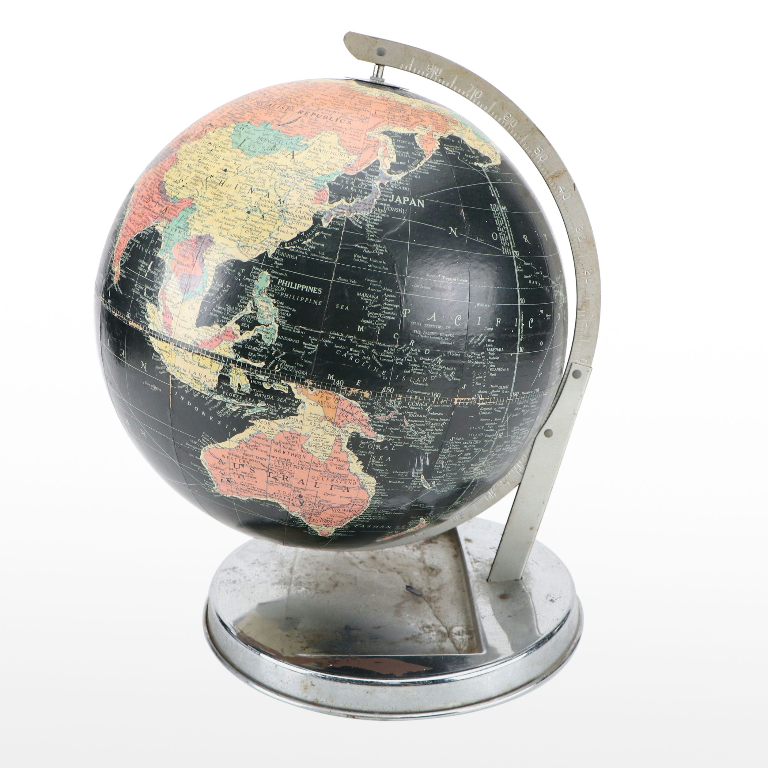 Replogle Black Ocean Starlight Globe, 1991