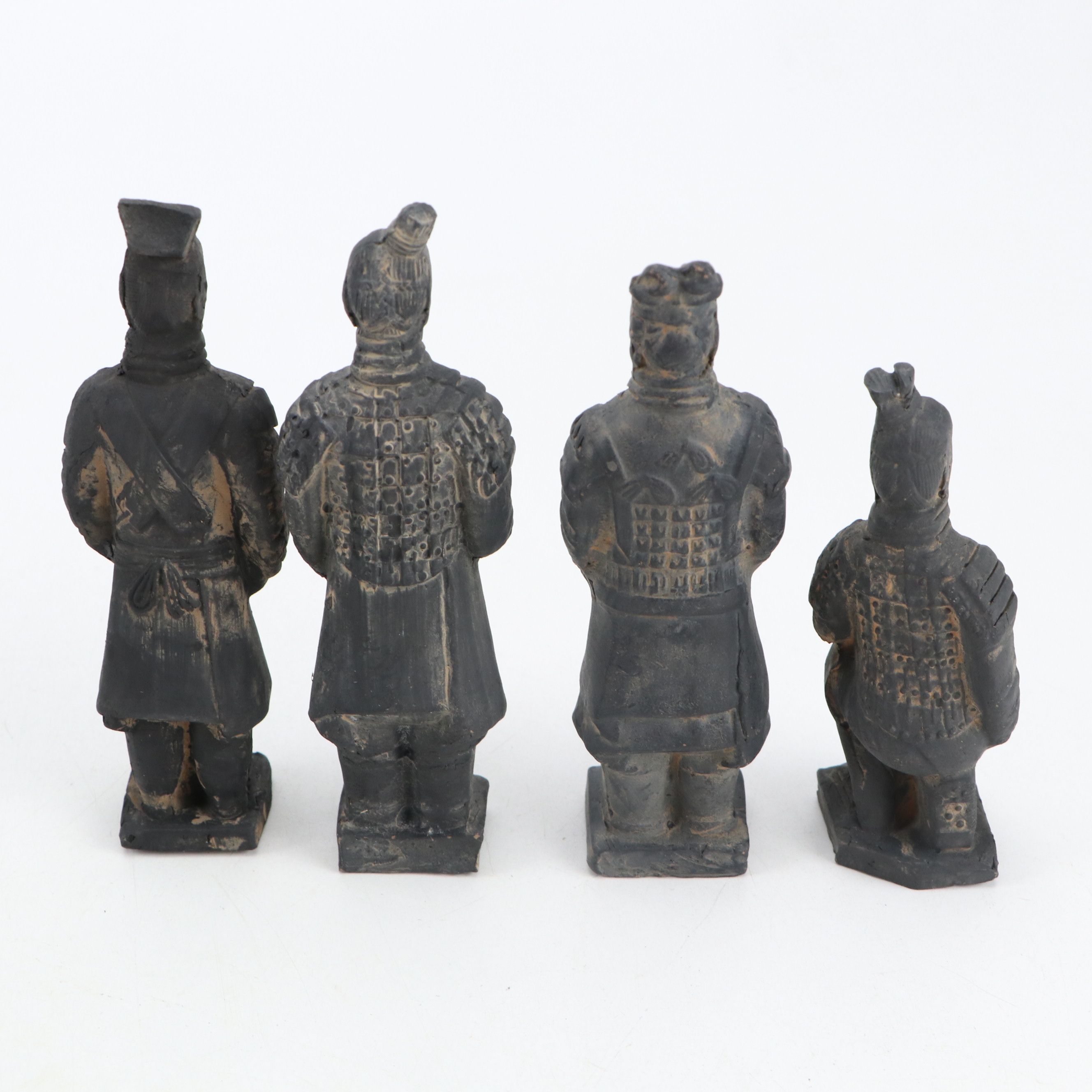Ceramic Miniature Terracotta Warrior Figures with Other Chinese Décor