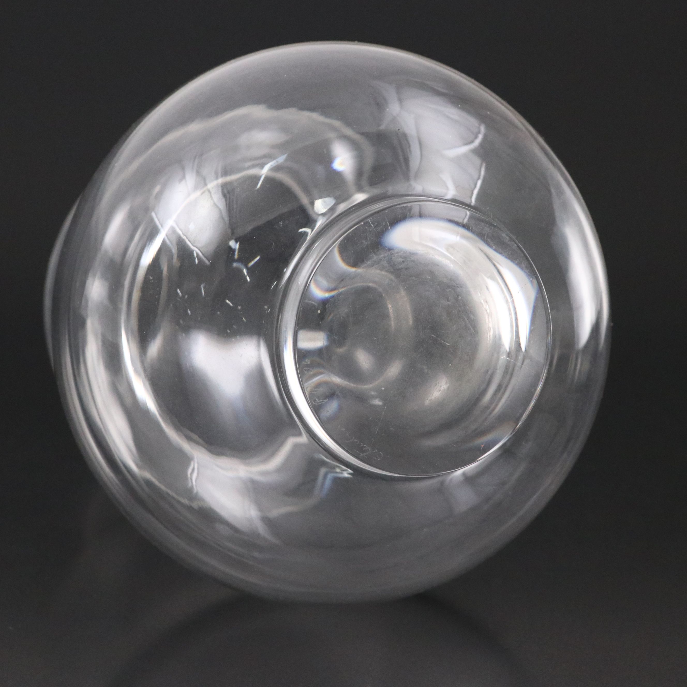 Donald Pollard for Steuben Double Gourd Crystal Vase, Circa 1975