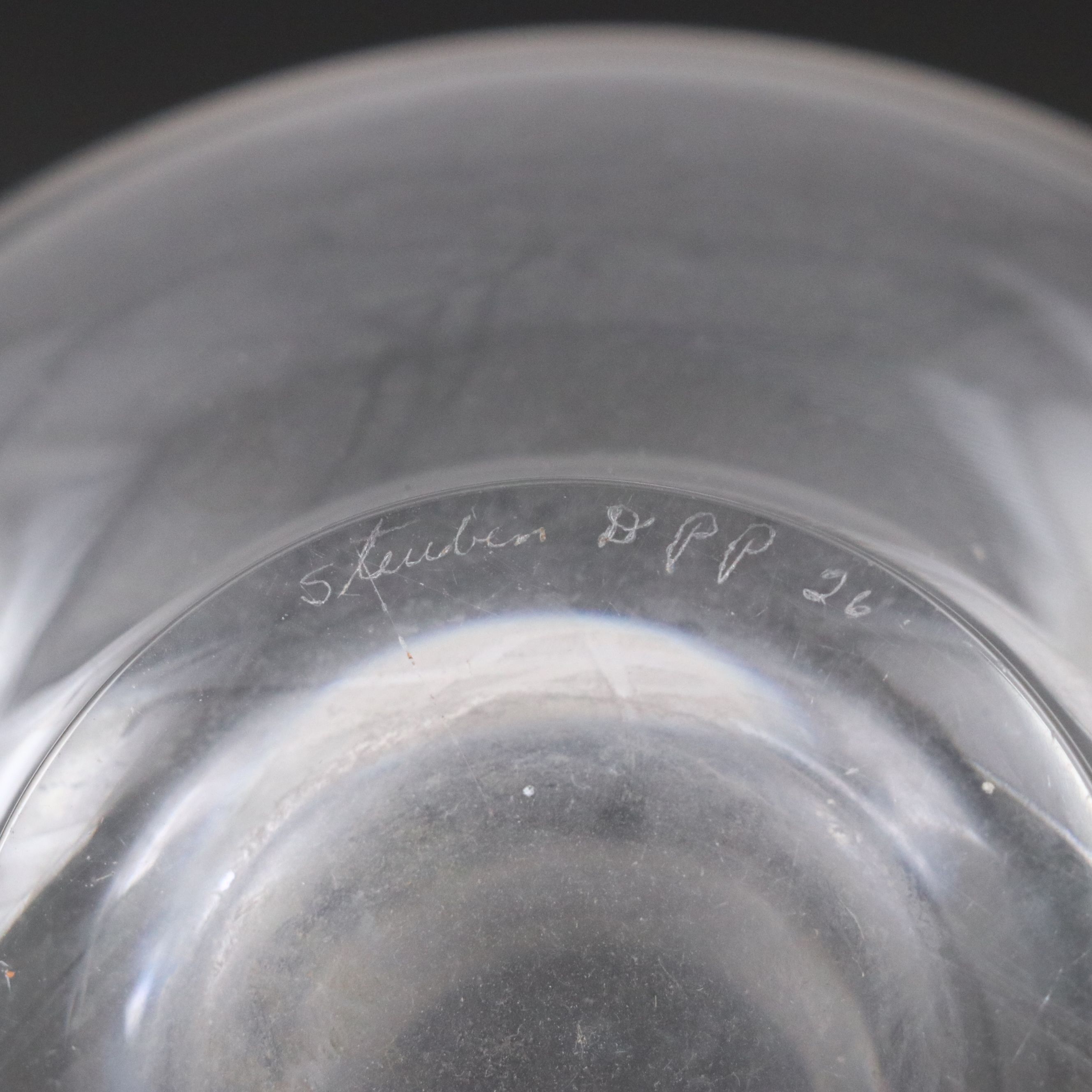 Donald Pollard for Steuben Double Gourd Crystal Vase, Circa 1975