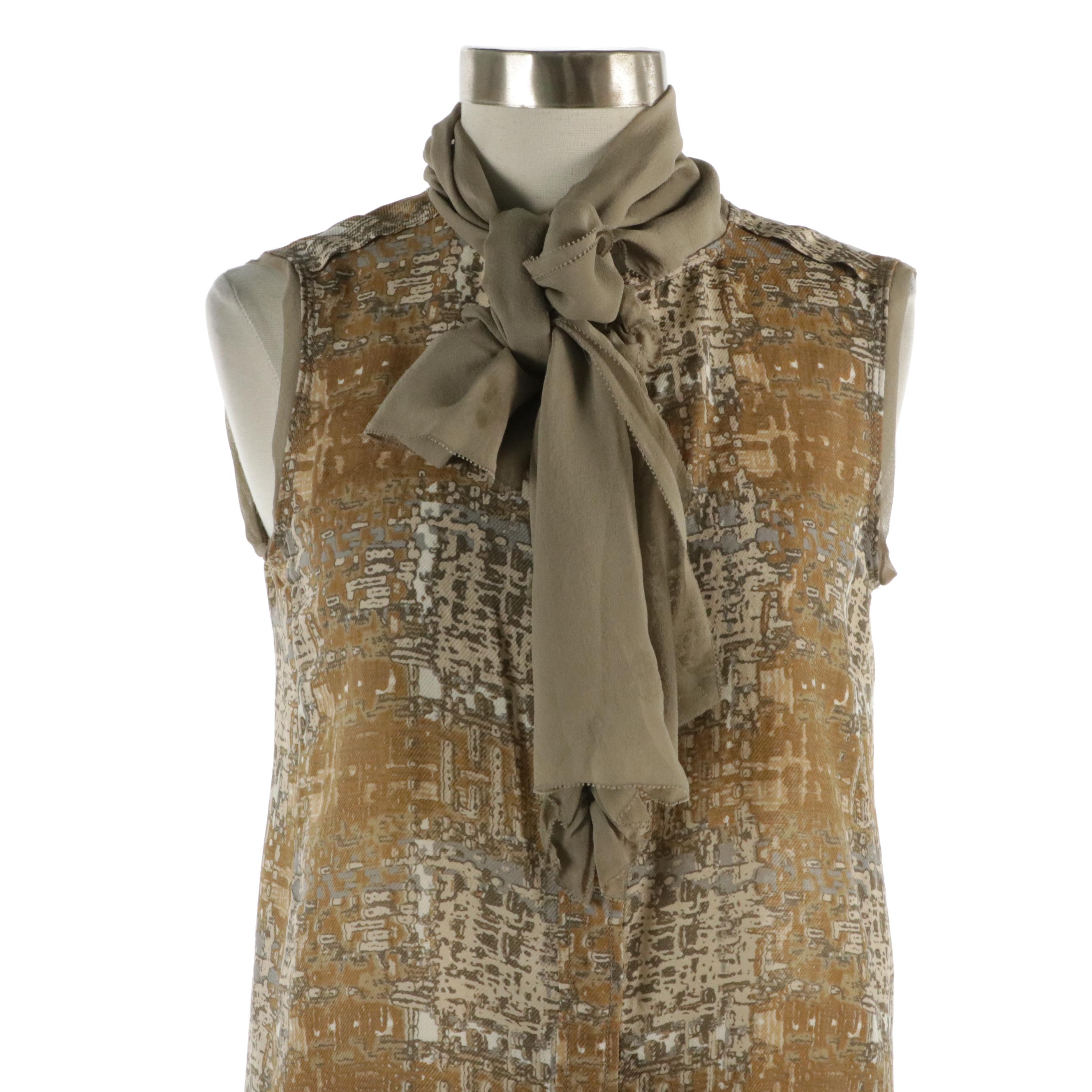 Tory Burch Three-Piece Skirt Set in Silk and Wool Blend