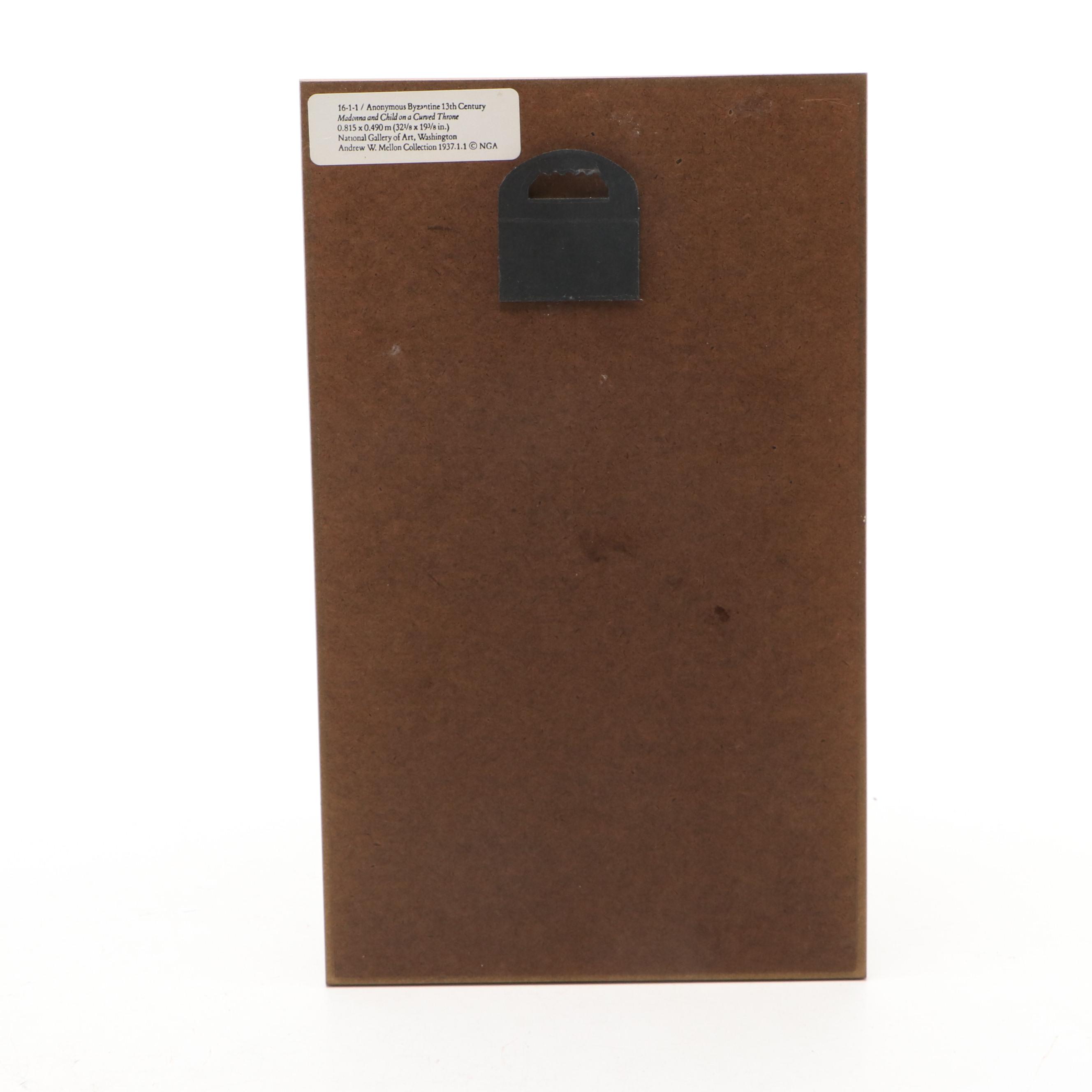 Orthodox "Madonna and Child on a Curved Throne" Wall Hanging