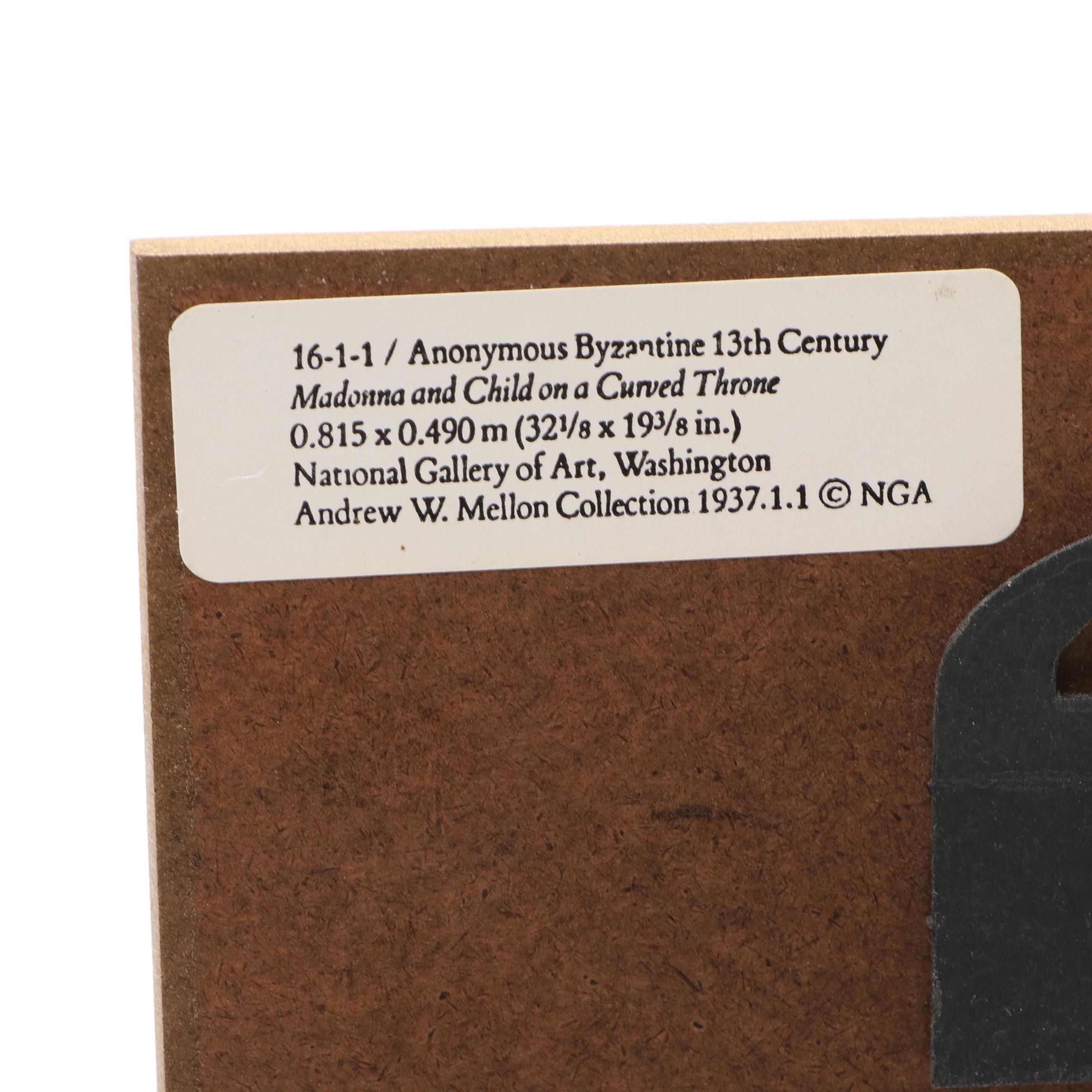 Orthodox "Madonna and Child on a Curved Throne" Wall Hanging