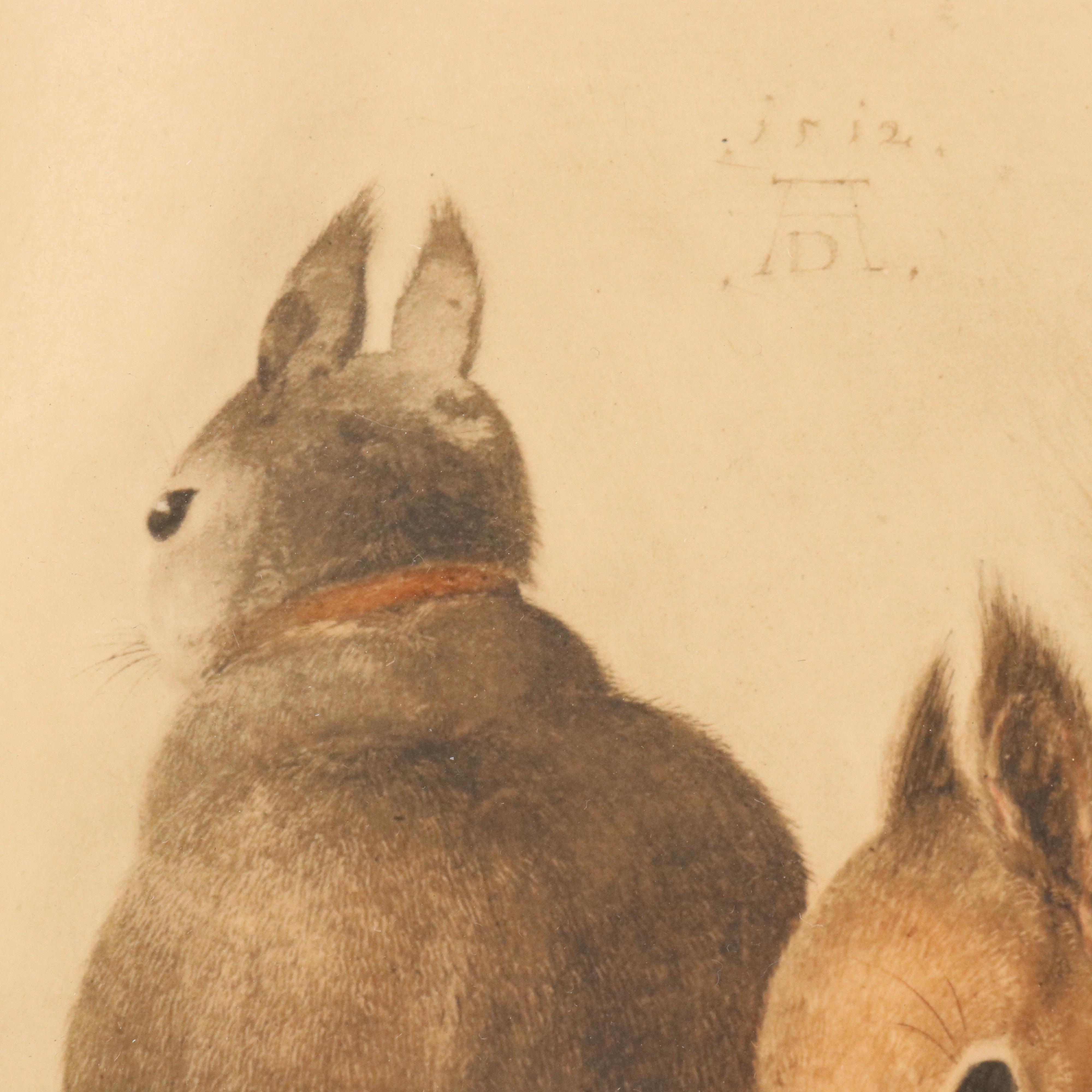 Franz Hanfstaengl Etchings After Albrecht Dürer Including "Young Hare"