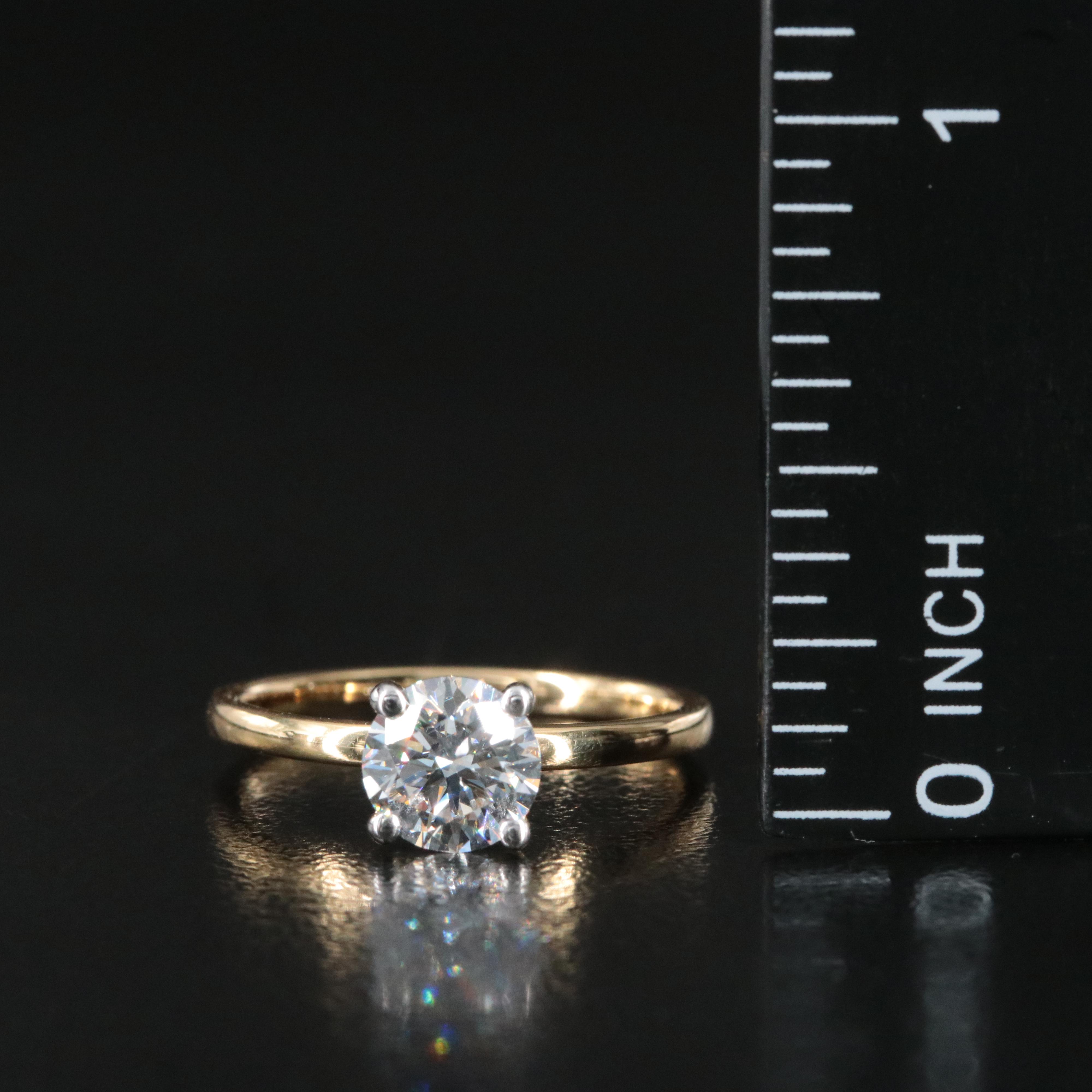 14K 1.01 CT Lab Grown Diamond Solitaire Ring with IGI Report