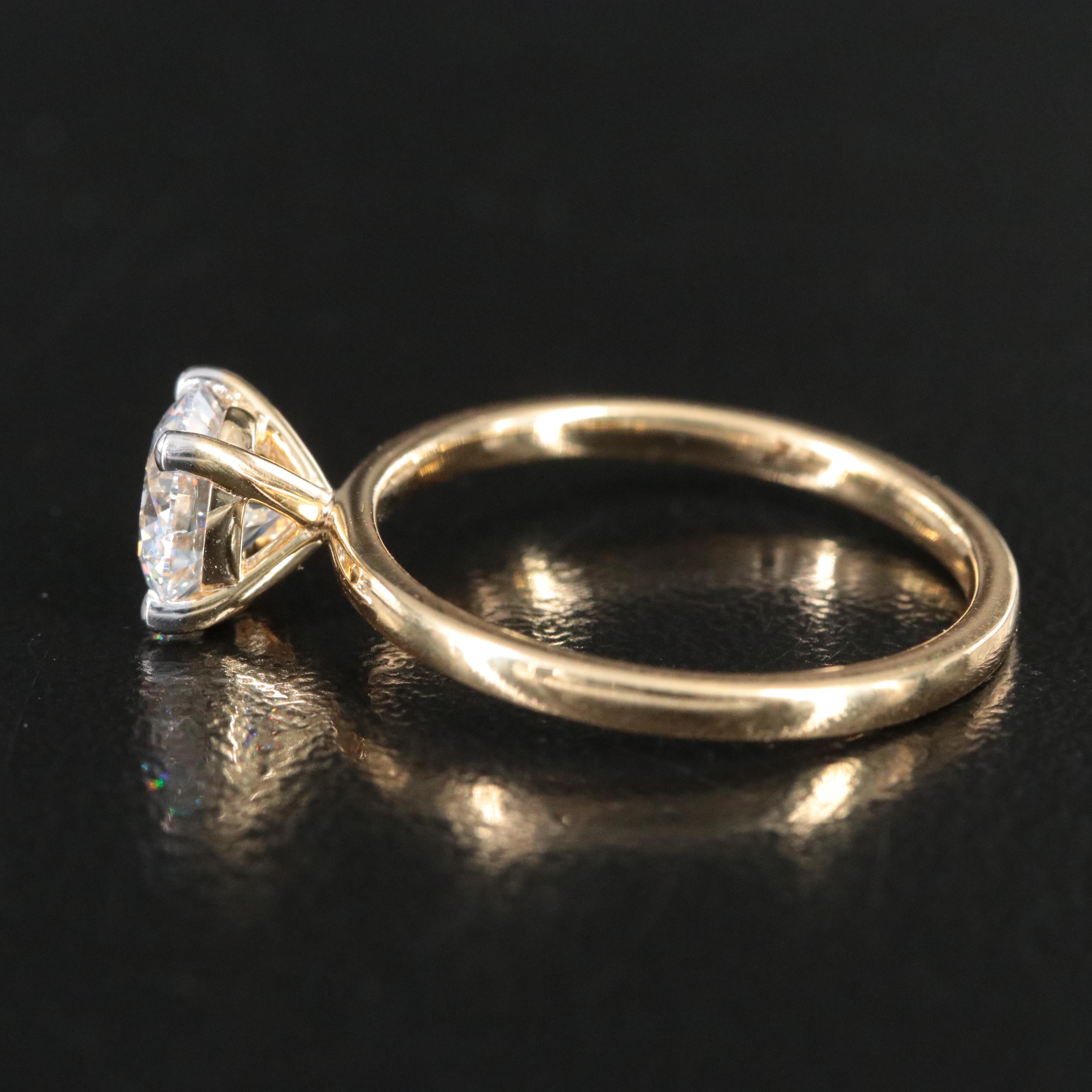 14K 1.01 CT Lab Grown Diamond Solitaire Ring with IGI Report