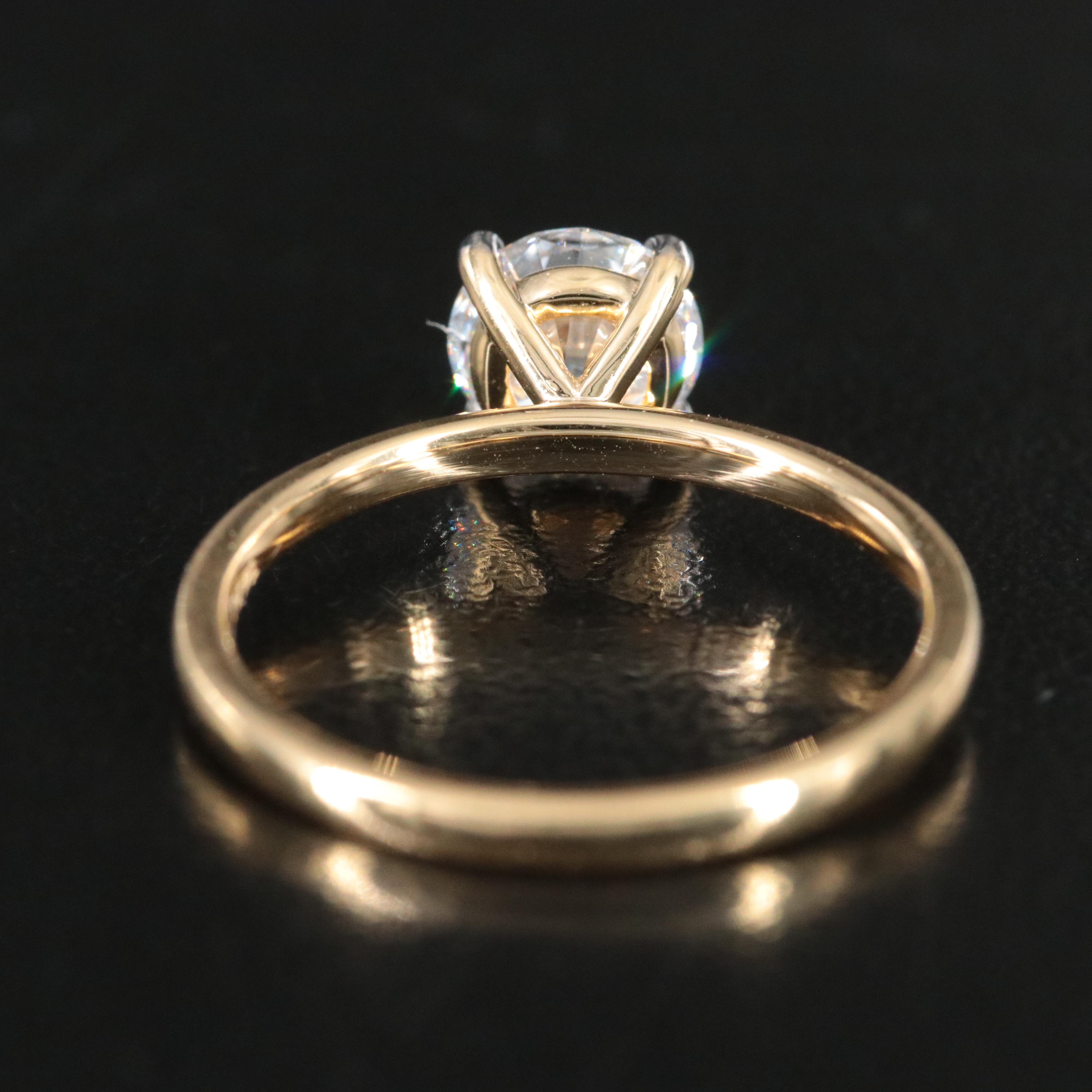 14K 1.01 CT Lab Grown Diamond Solitaire Ring with IGI Report
