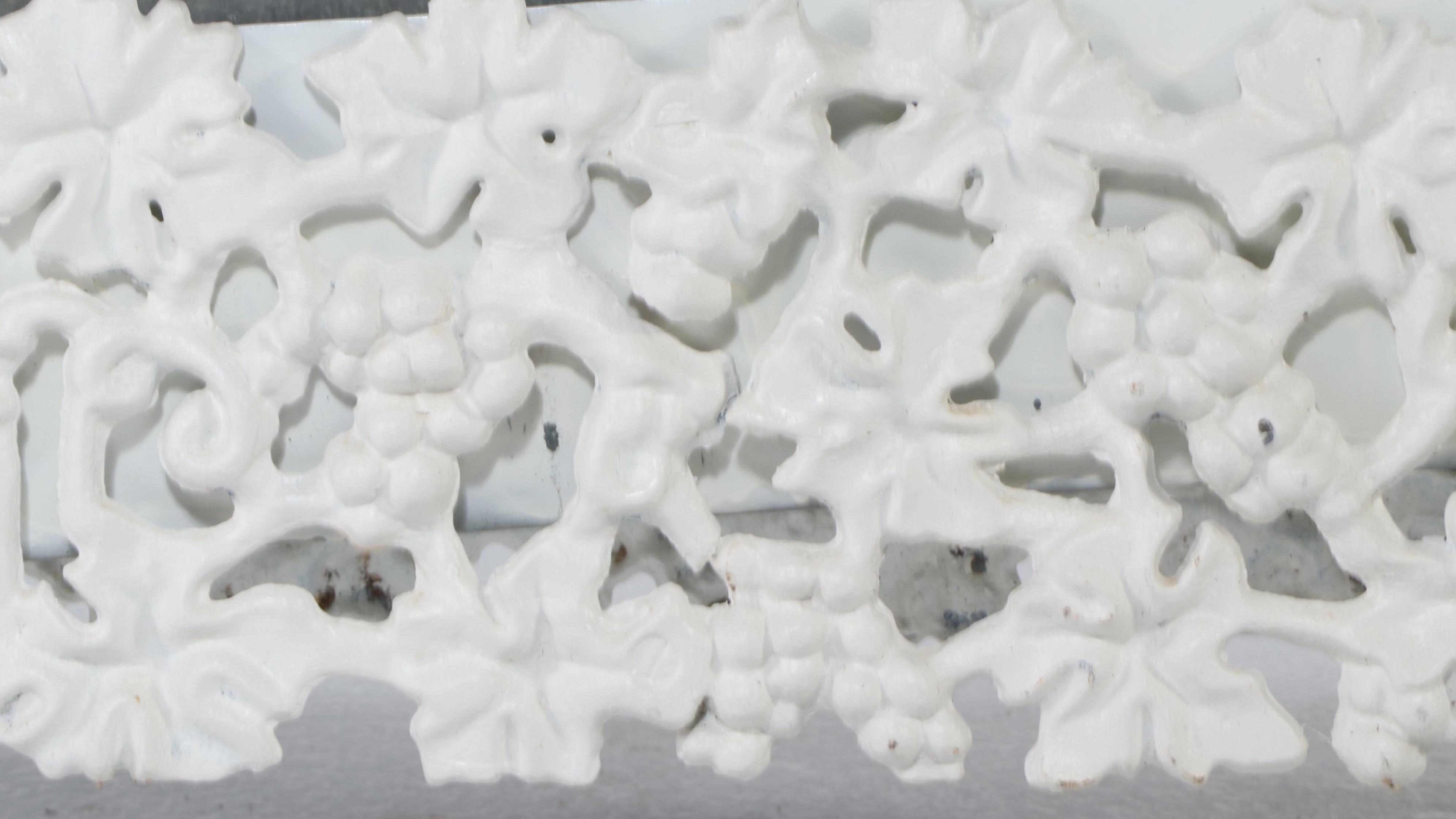 White Painted Cast Iron Grape Vine Planter