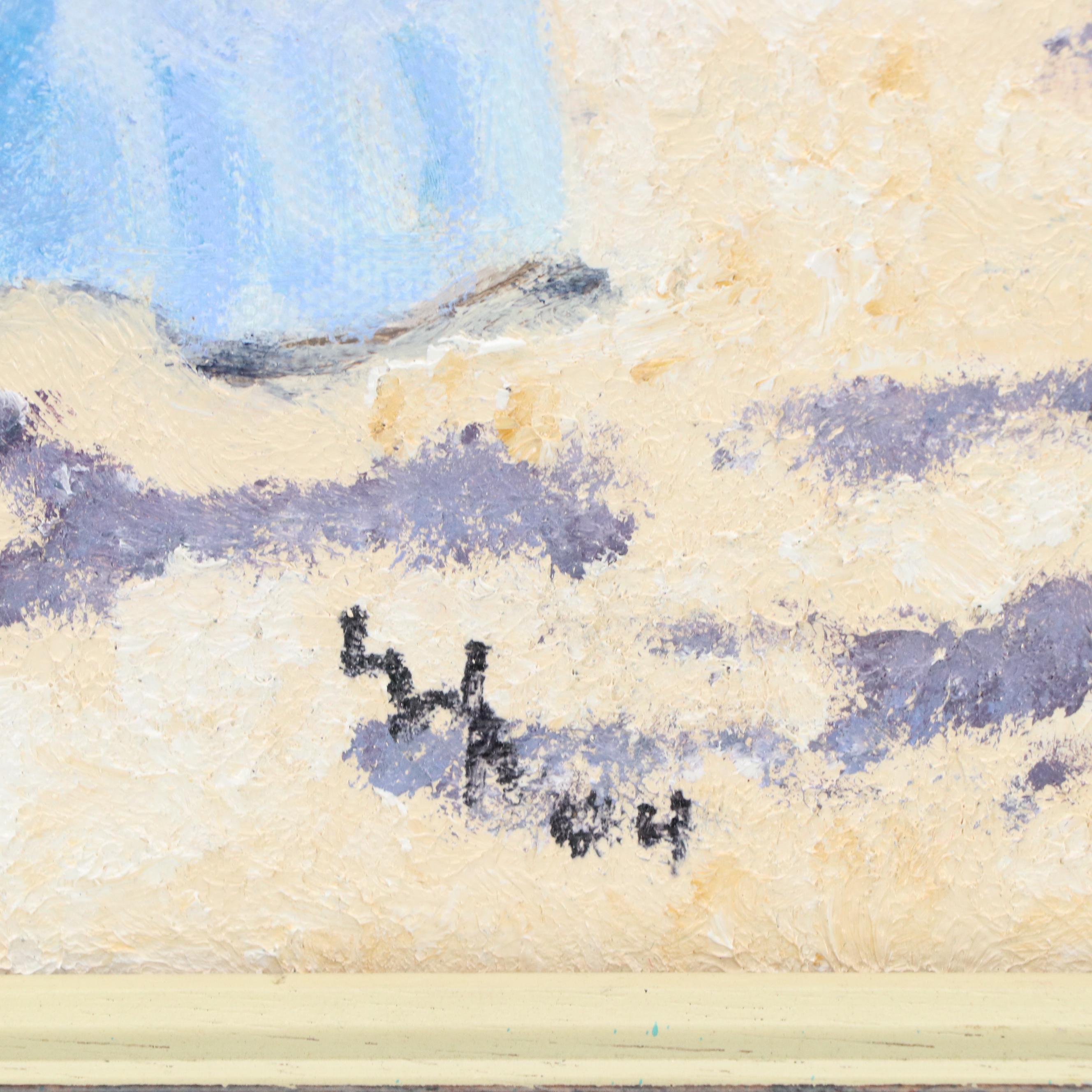 Beach Scene with Two Children Oil Painting, 2004