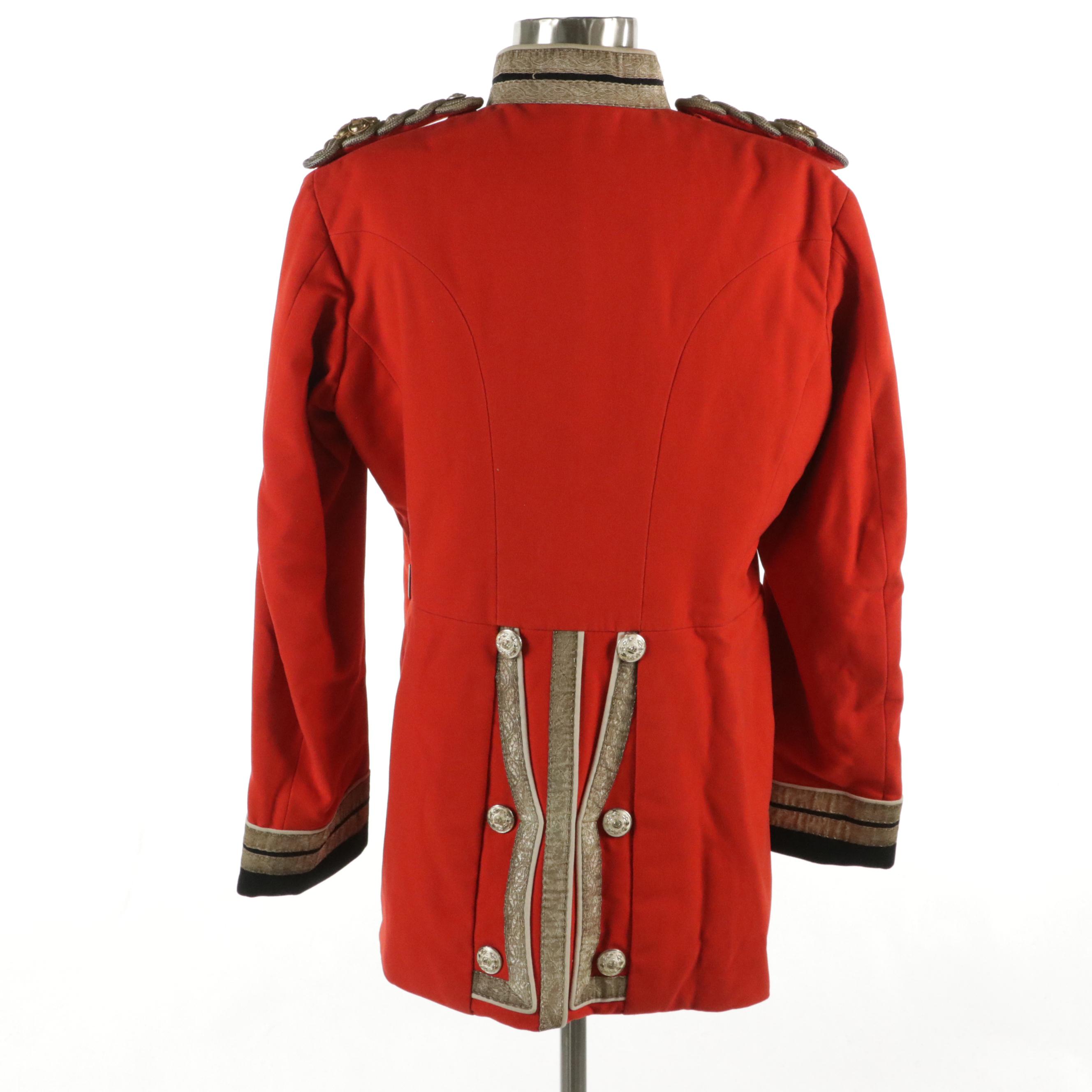 British Lord-Lieutenant Uniform Tunic Jacket in Scarlet Wool Melton, 1930s