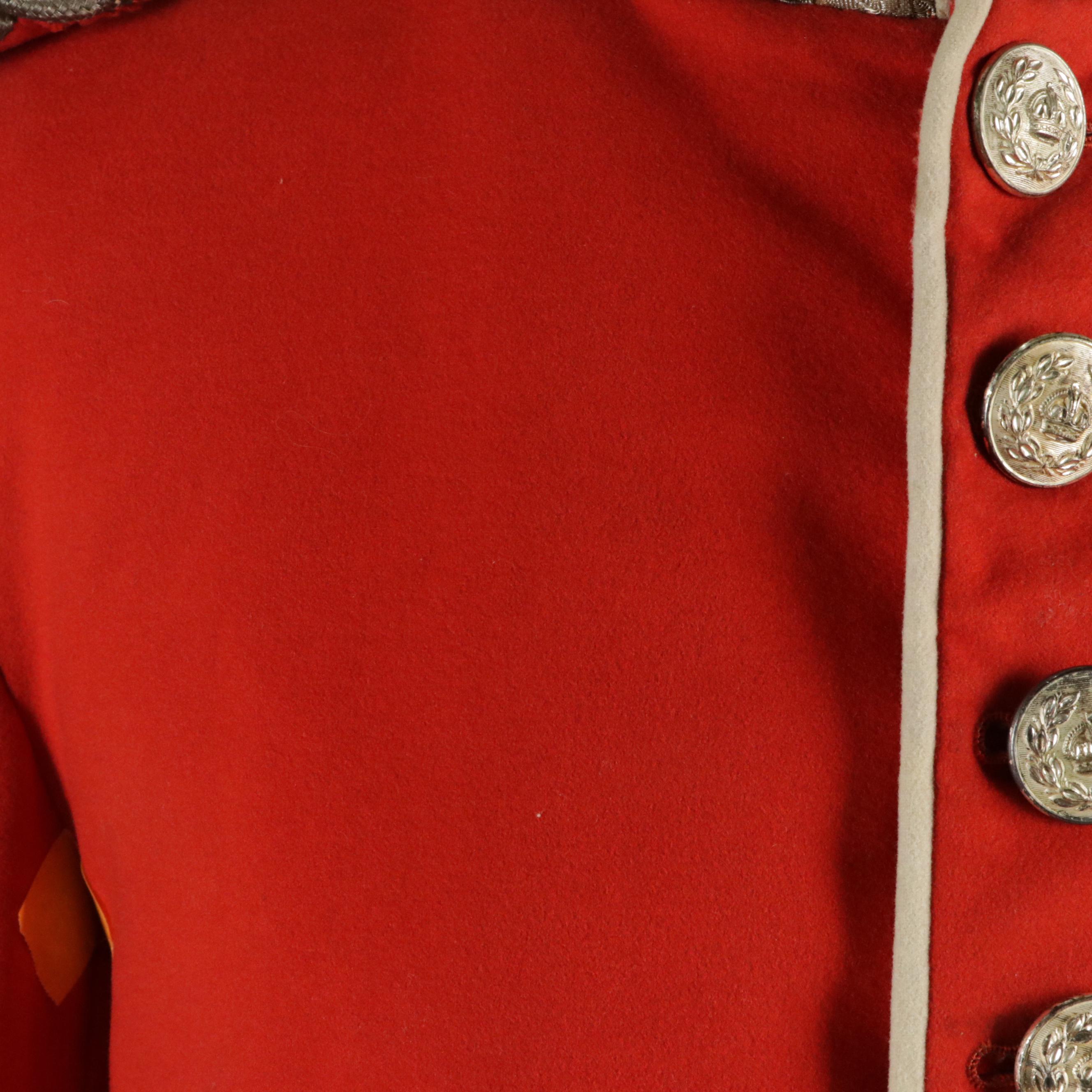 British Lord-Lieutenant Uniform Tunic Jacket in Scarlet Wool Melton, 1930s
