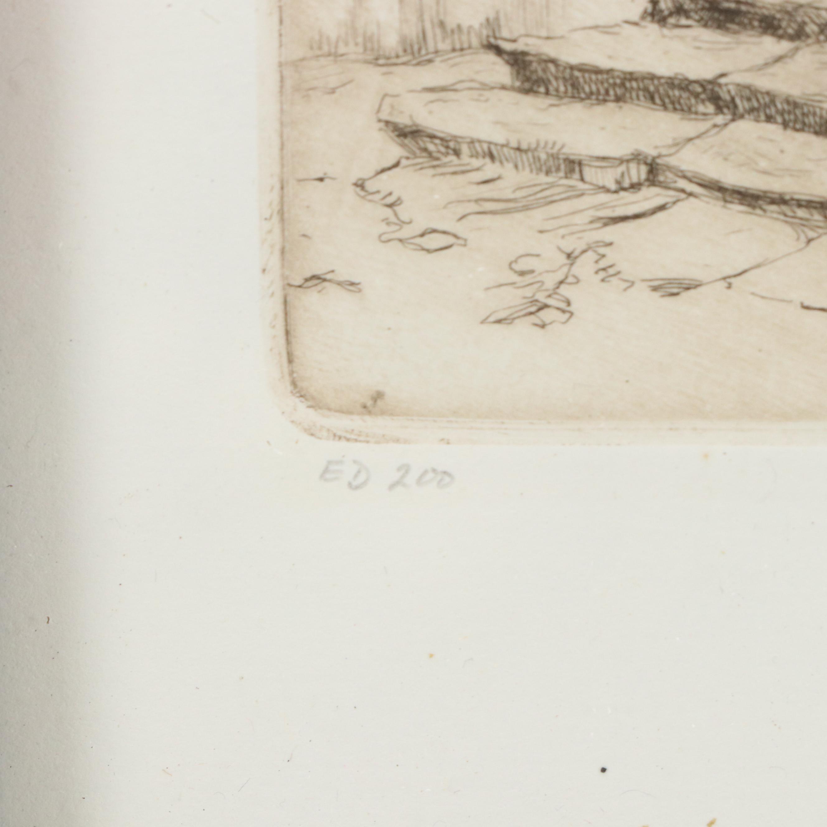 Daniel Graves Etching "Door," 1982