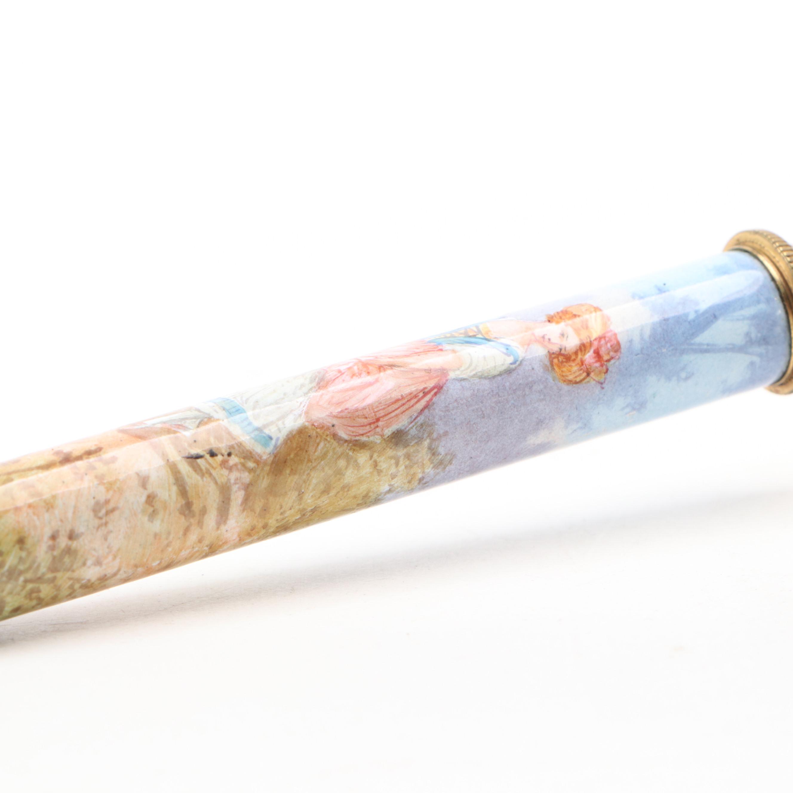 Colmont Brass and Mother-of-Pearl Lorgnette Opera Glasses