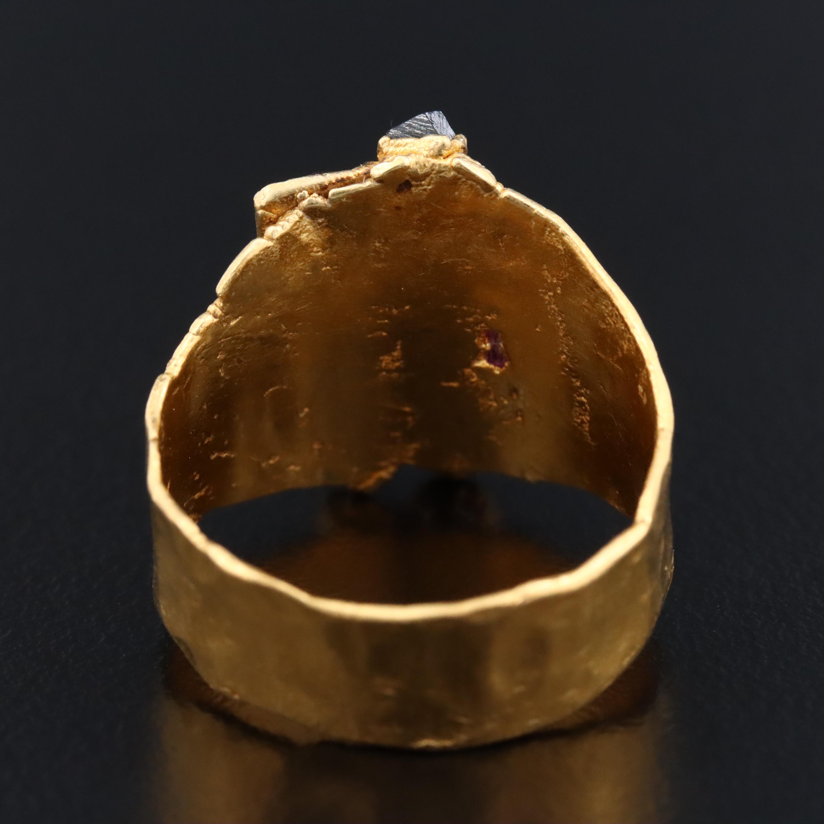 Artisan 24K Tourmaline, Rubellite, Pink Sapphire and Ruby Ring