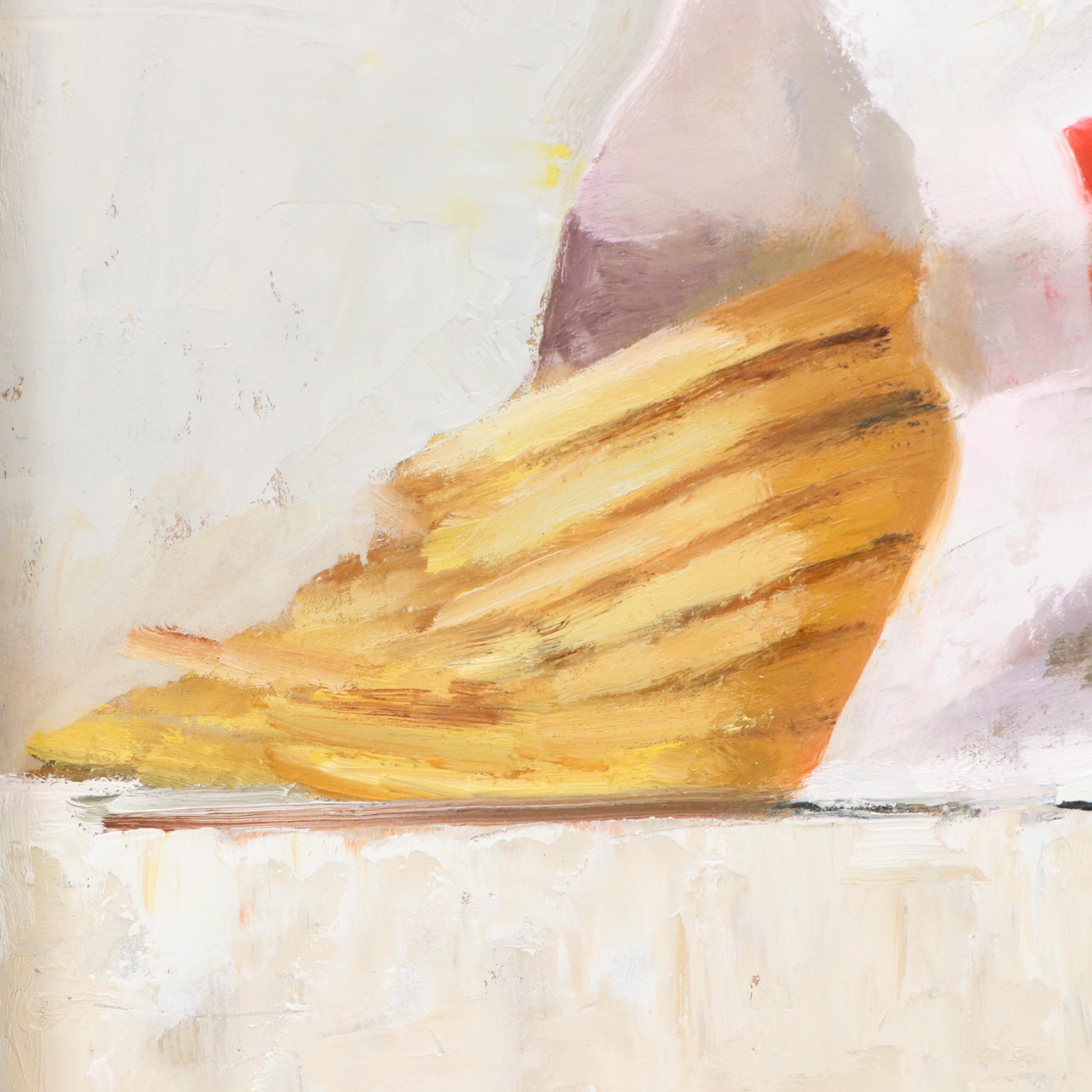 Natalia Demenko Still Life Oil Painting of McDonald's Fries, 21st Century