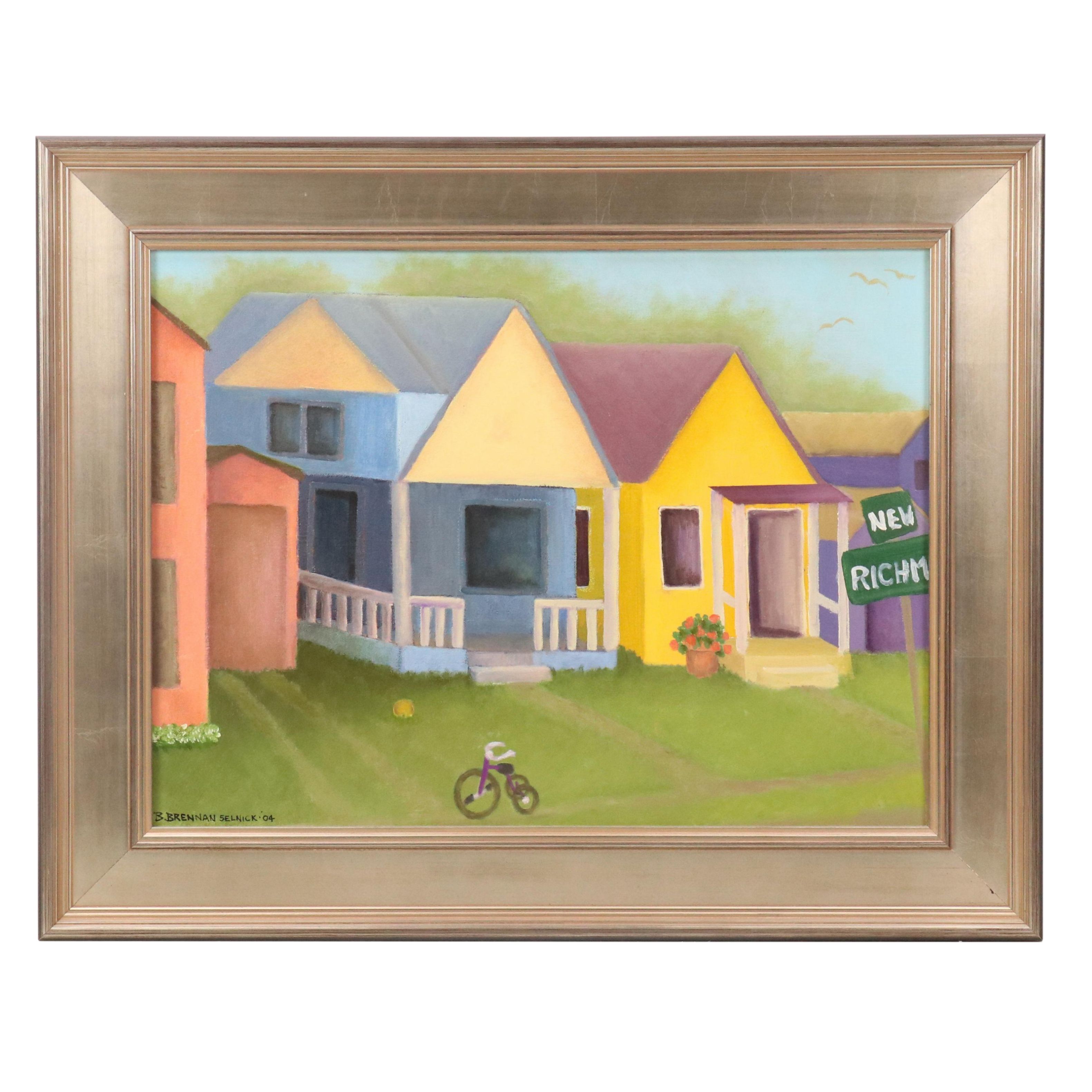 B. Brennan Selnick Residential Landscape Oil Painting, 2004