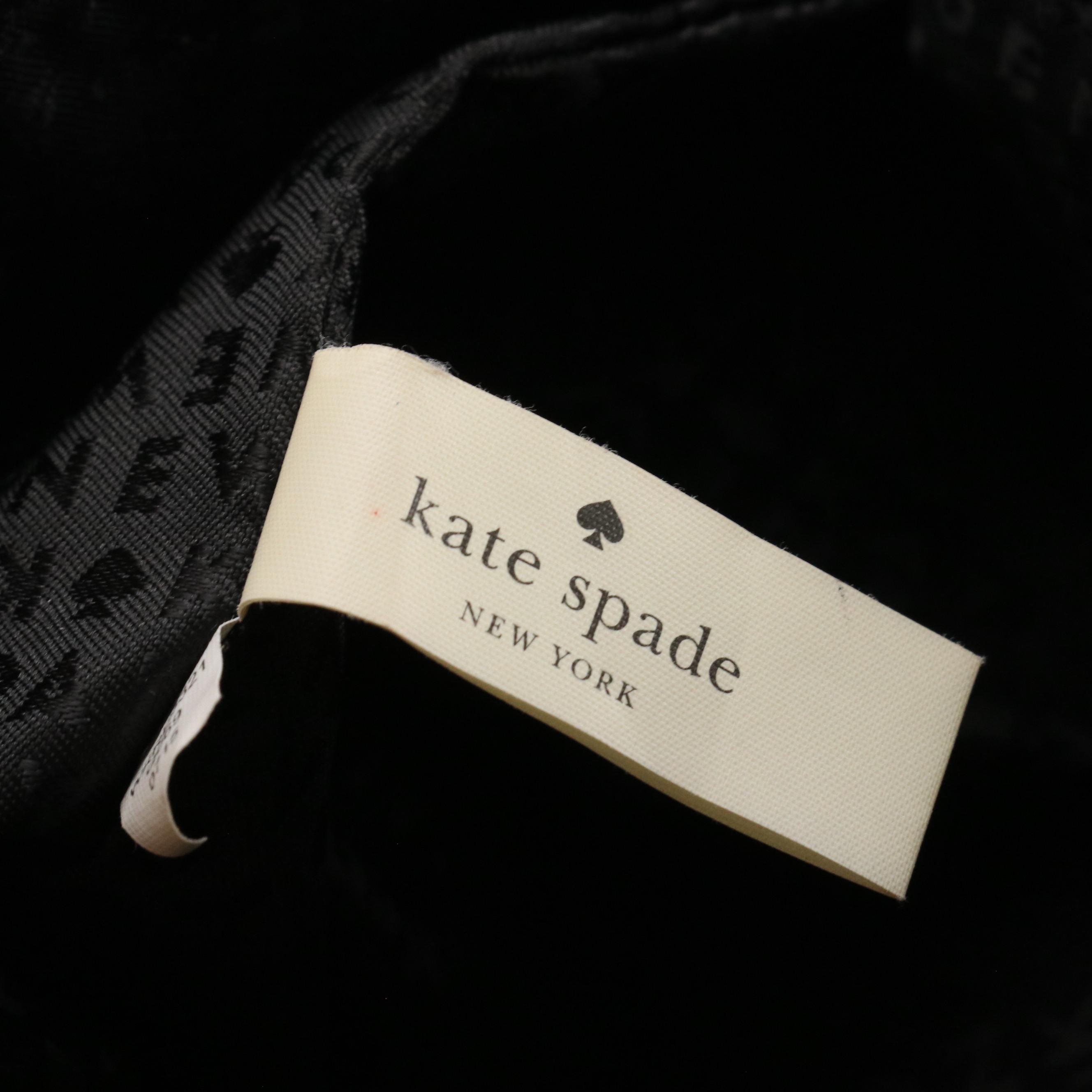 Kate Spade New York Black Grain Leather Zip-Top Shoulder Bag