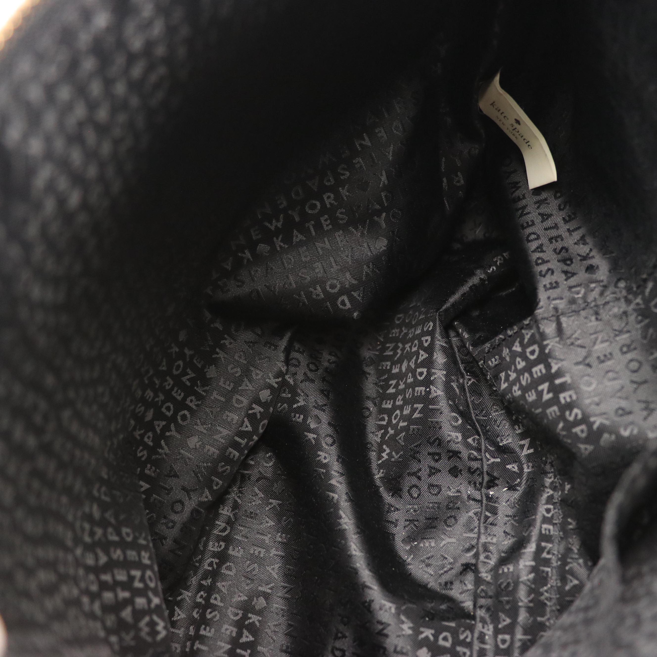 Kate Spade New York Black Grain Leather Zip-Top Shoulder Bag