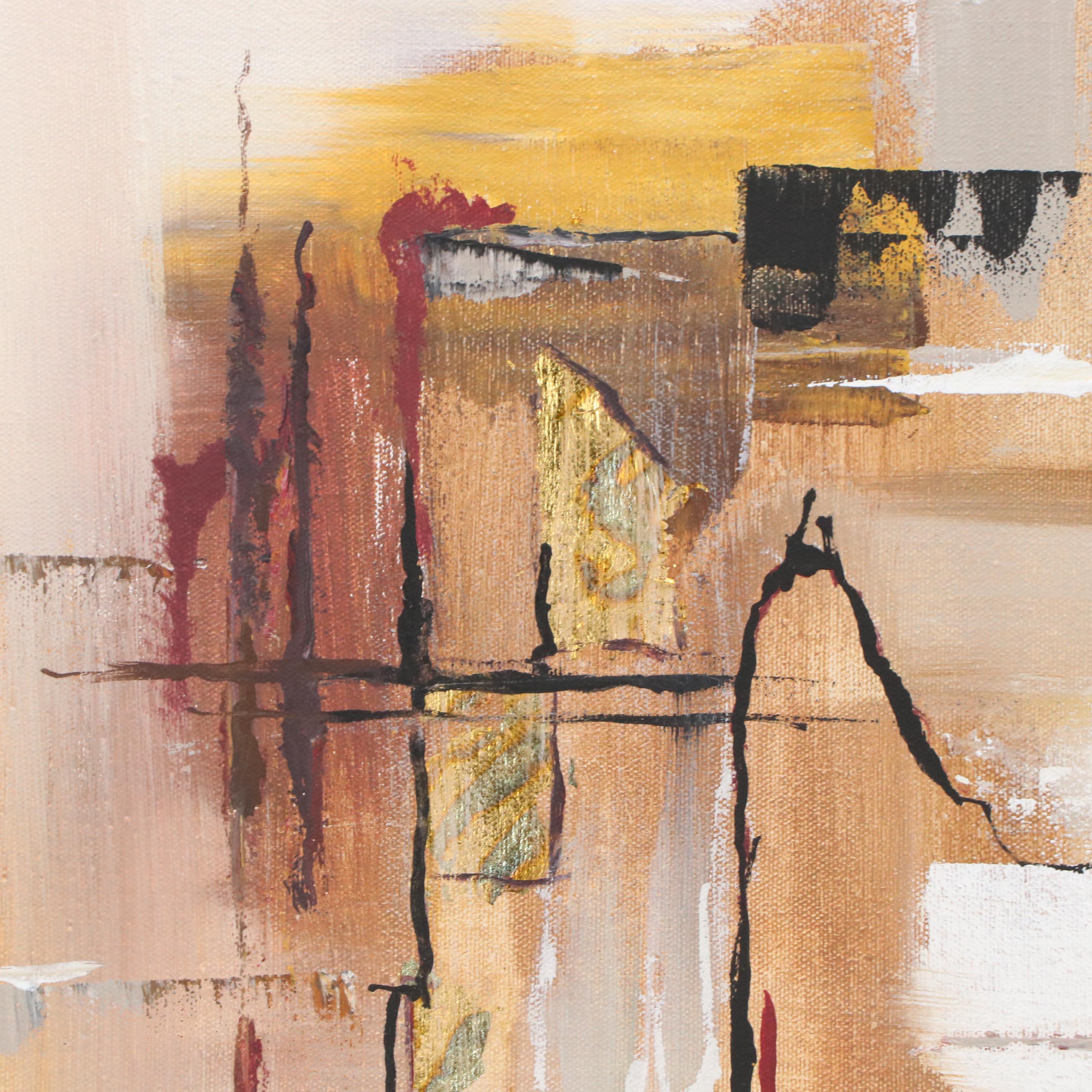 Abstract Mixed Media Painting, 21st Century