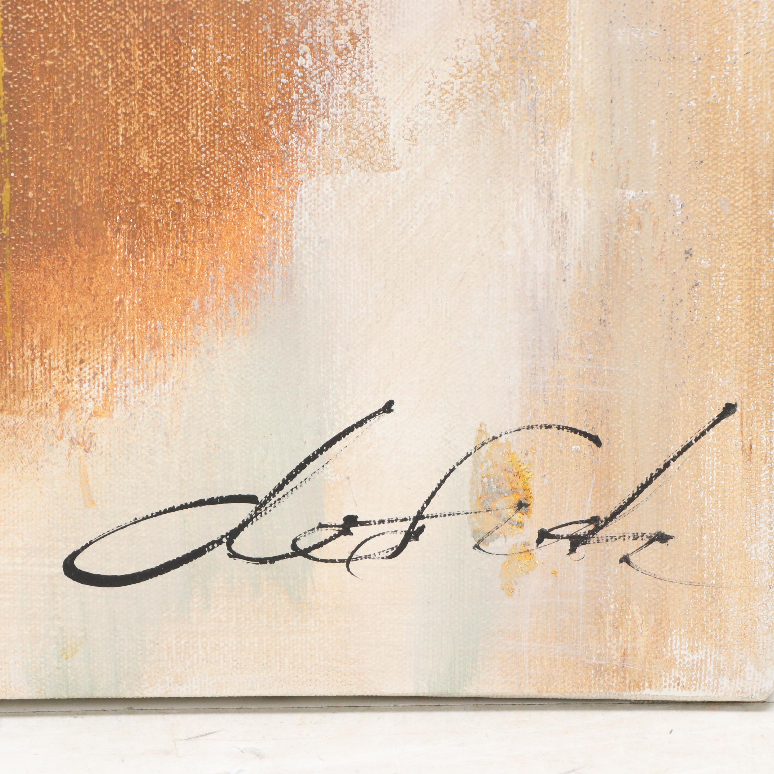 Abstract Mixed Media Painting, 21st Century