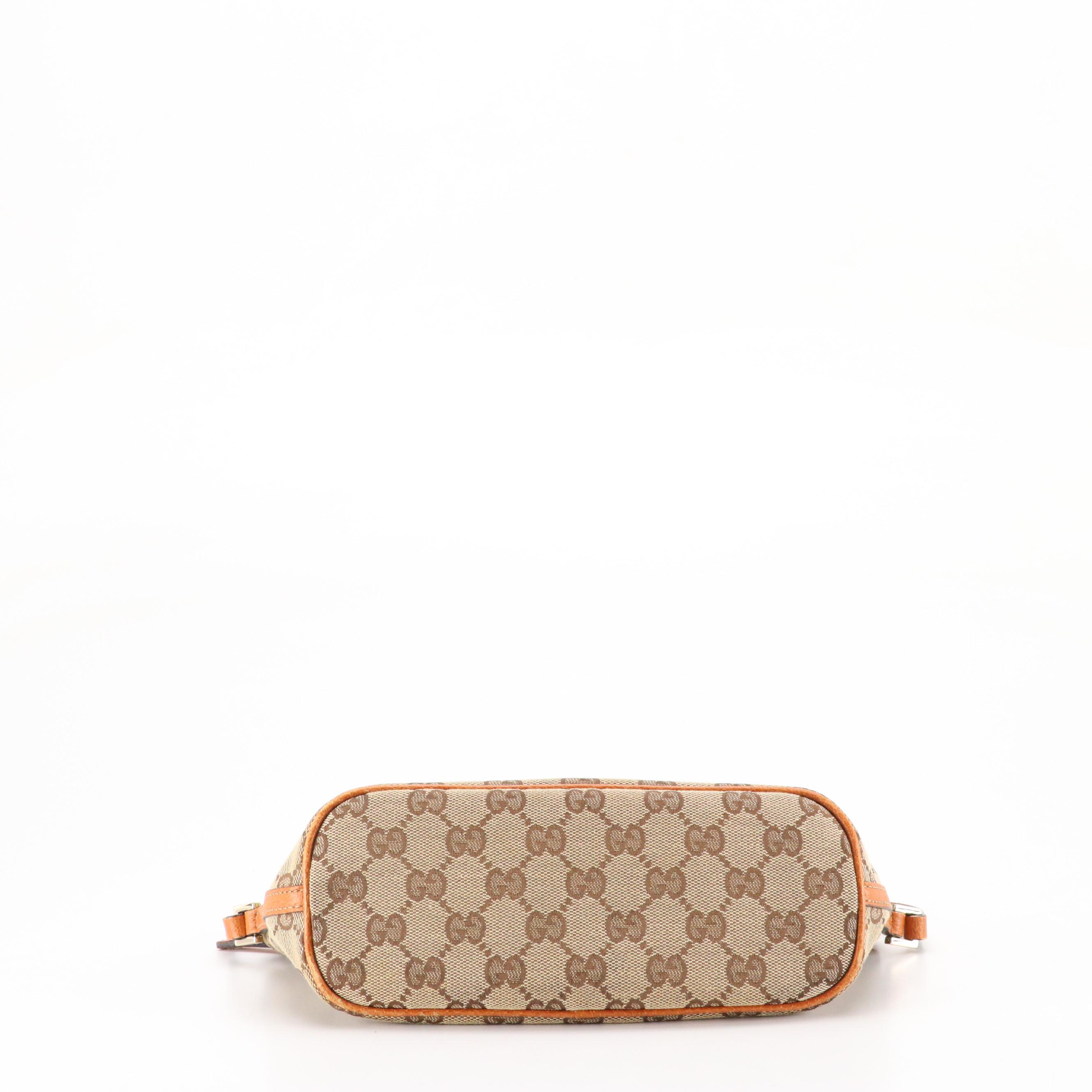 Gucci Boat Pochette in Monogram Canvas and Leather Trim
